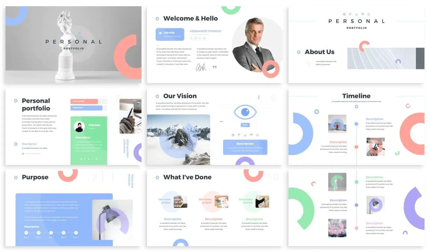 4018 市场分析项目融资商业计划书方案报告Keynote模板 Personal – Portfolio Keynote Template_yythk