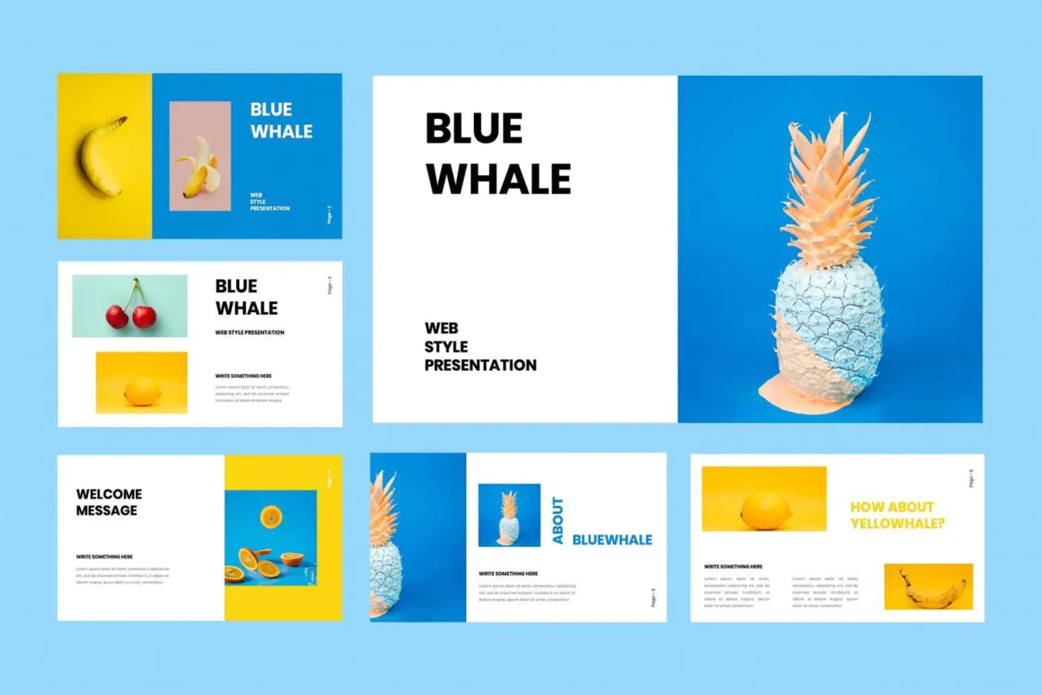 4024 简约多彩商业摄影作品集展示Keynote模板 Bluewhale – Keynote Presentation