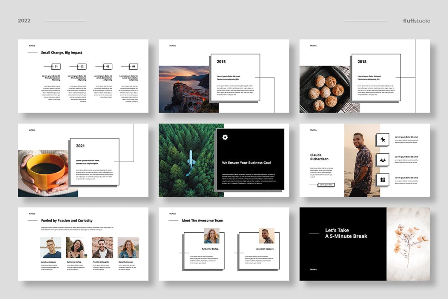 4037 现代极简多用途项目宣讲生活分享主题Keynote模板 Multico – Minimalist Keynote Template@GOOODME.COM