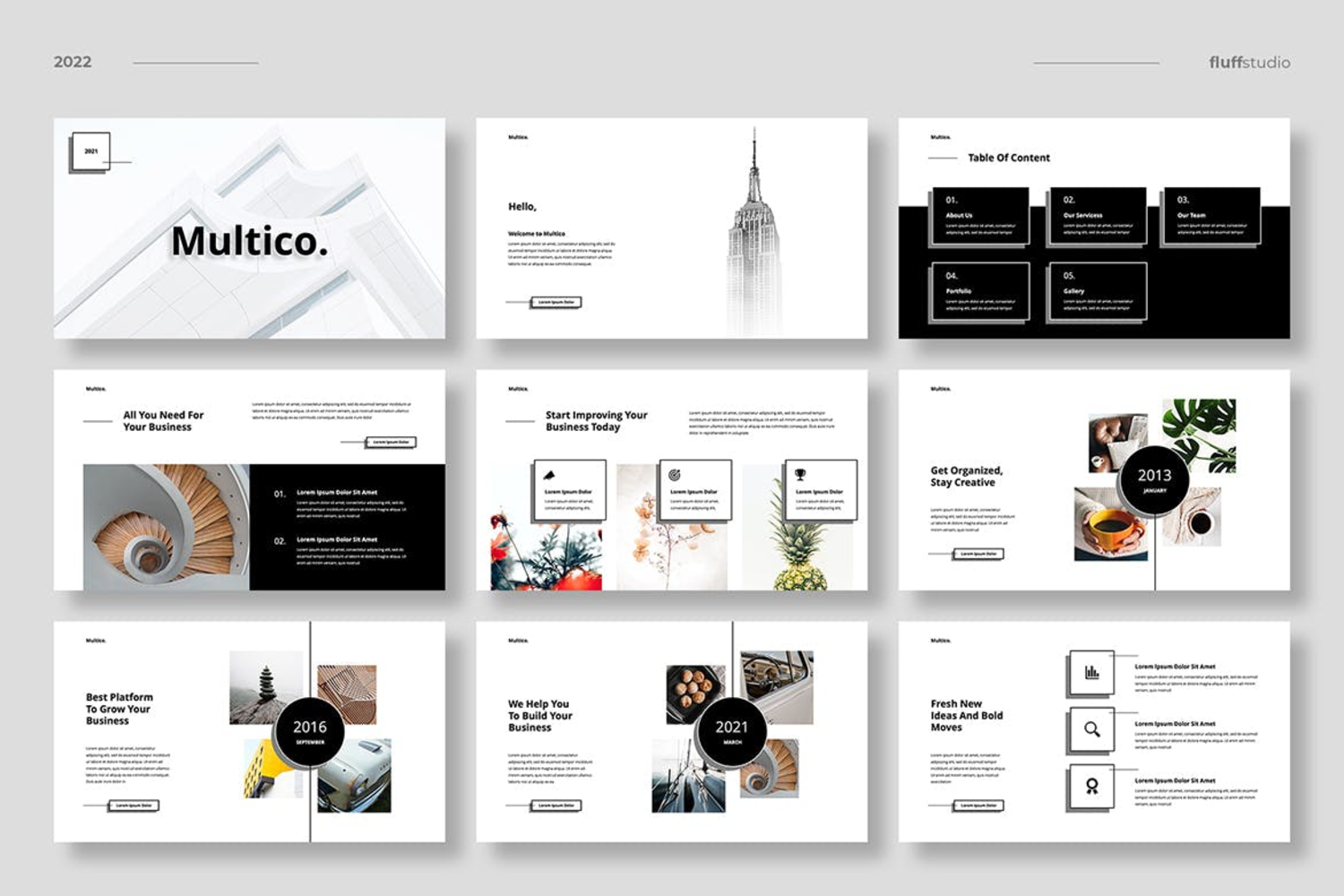 4037 现代极简多用途项目宣讲生活分享主题Keynote模板 Multico – Minimalist Keynote Template@GOOODME.COM