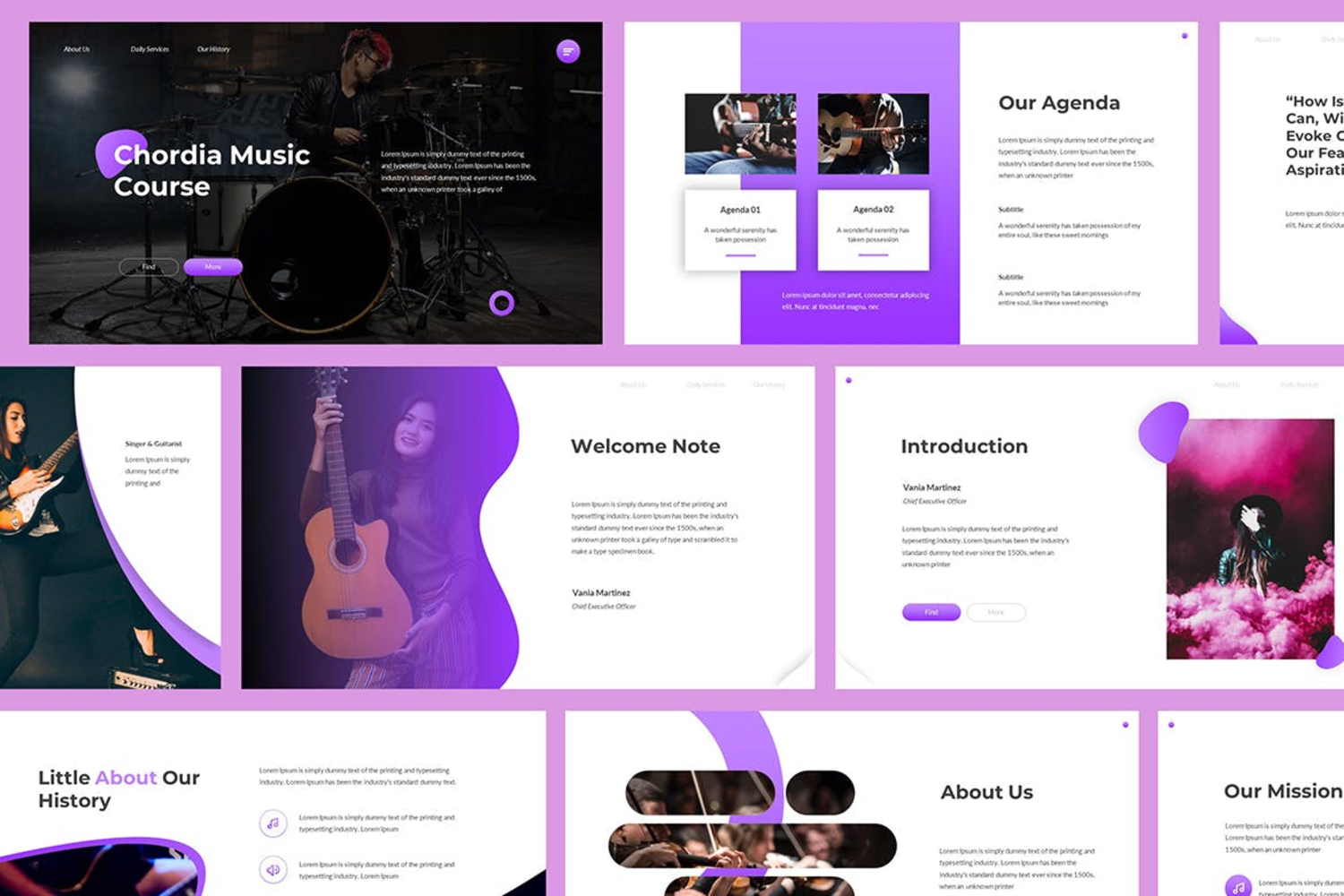 4046 优雅音乐节演唱会海选活动策划案Keynote模板 Chordia – Music Keynote Template@GOOODME.COM