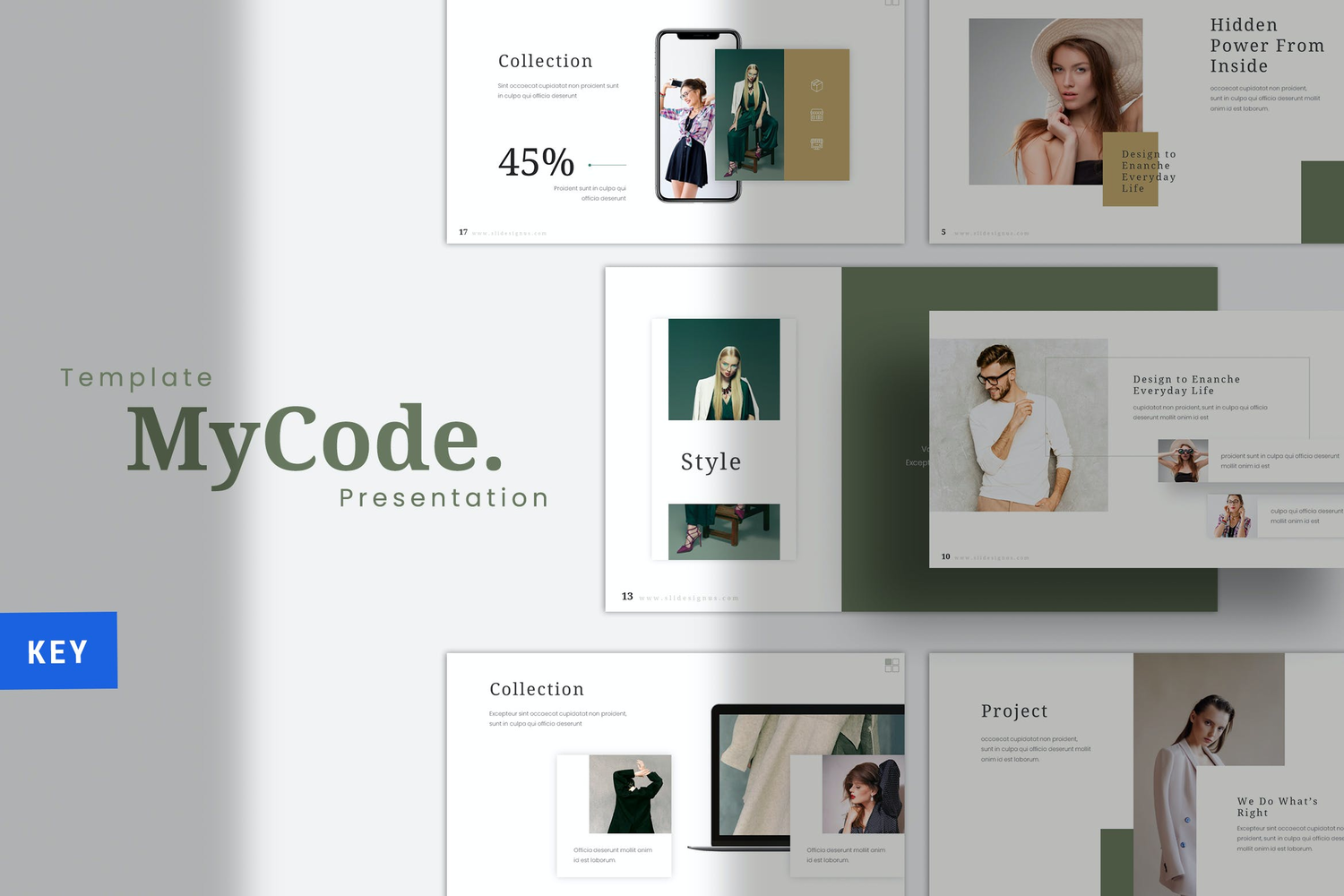 4057 优雅简洁时尚多用途演讲Keynote模板 MyCode – Fashion Keynote Template@GOOODME.COM