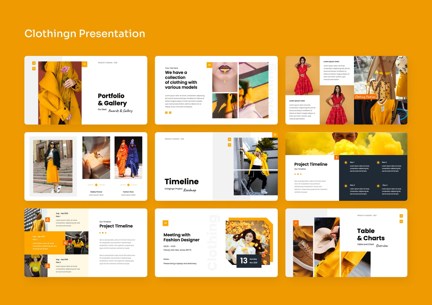 4064 时尚活力服装品牌主题演讲多用途Keynote模板 Clothingn – Fashion & Clothing Keynote@GOOODME.COM