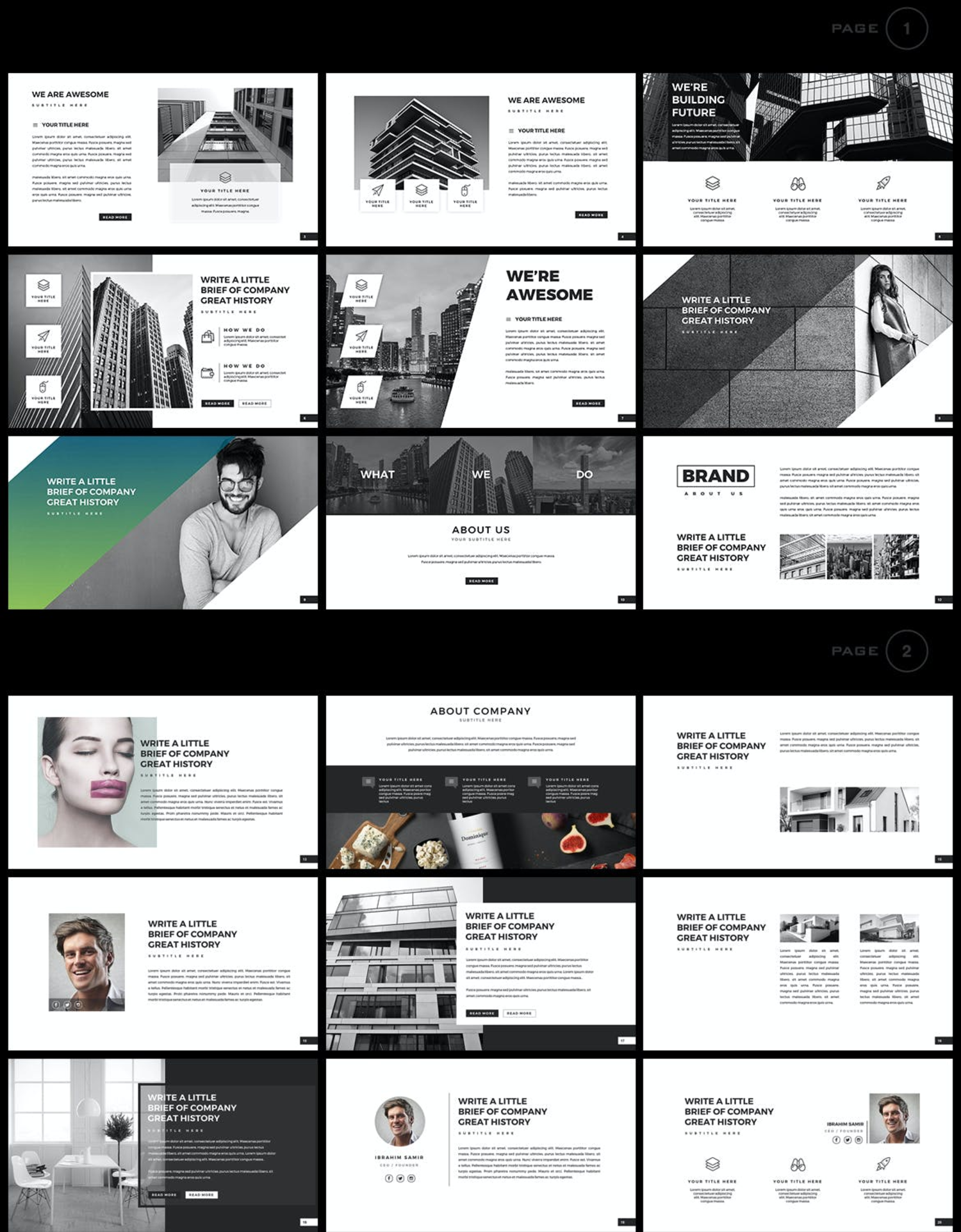4069 深色多用途项目总结年终总结汇报商业演讲Keynote模板 Brand Keynote Template@GOOODME.COM