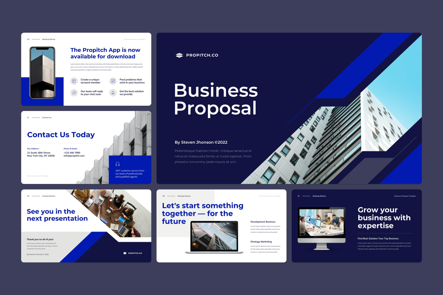 4076 时尚商务团队项目公司介绍Keynote模板 Propitch – Business Proposal Keynote Template@GOOODME.COM