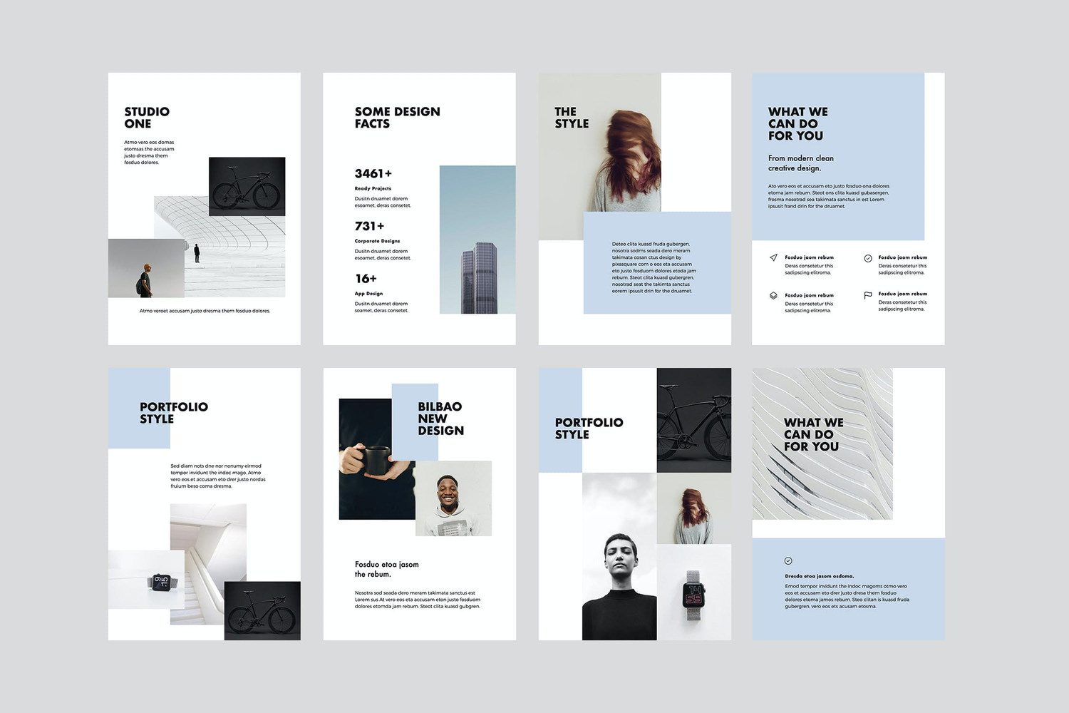 4084 竖版简洁个人摄影设计作品集简历Keynote模板 BILBAO – A4 Vertical Keynote Template@GOOODME.COM