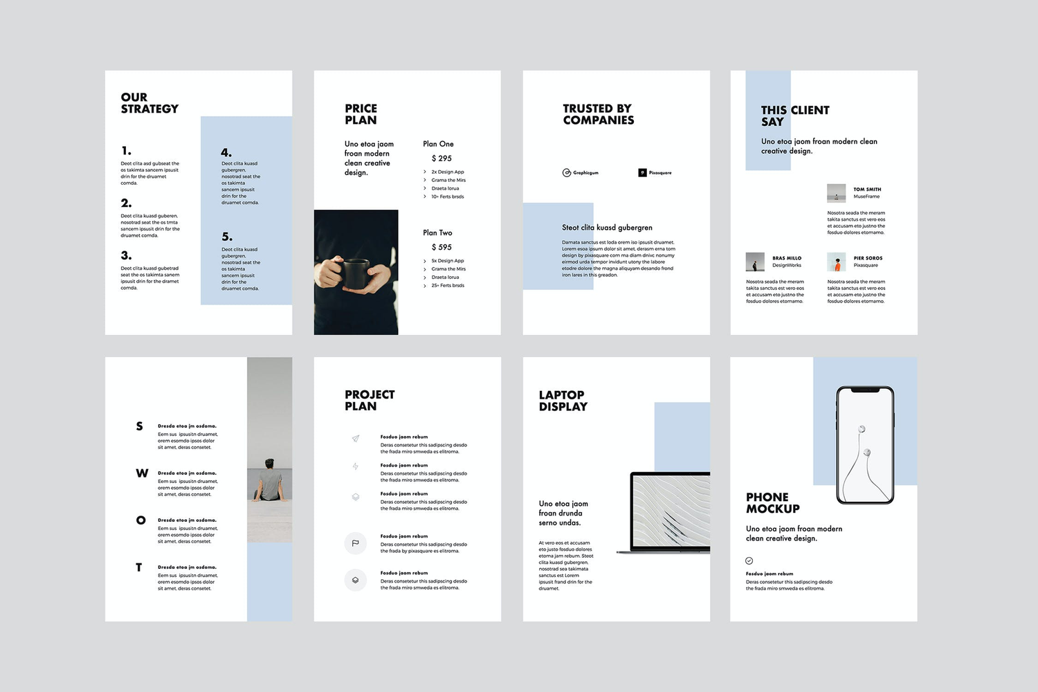 4084 竖版简洁个人摄影设计作品集简历Keynote模板 BILBAO – A4 Vertical Keynote Template@GOOODME.COM