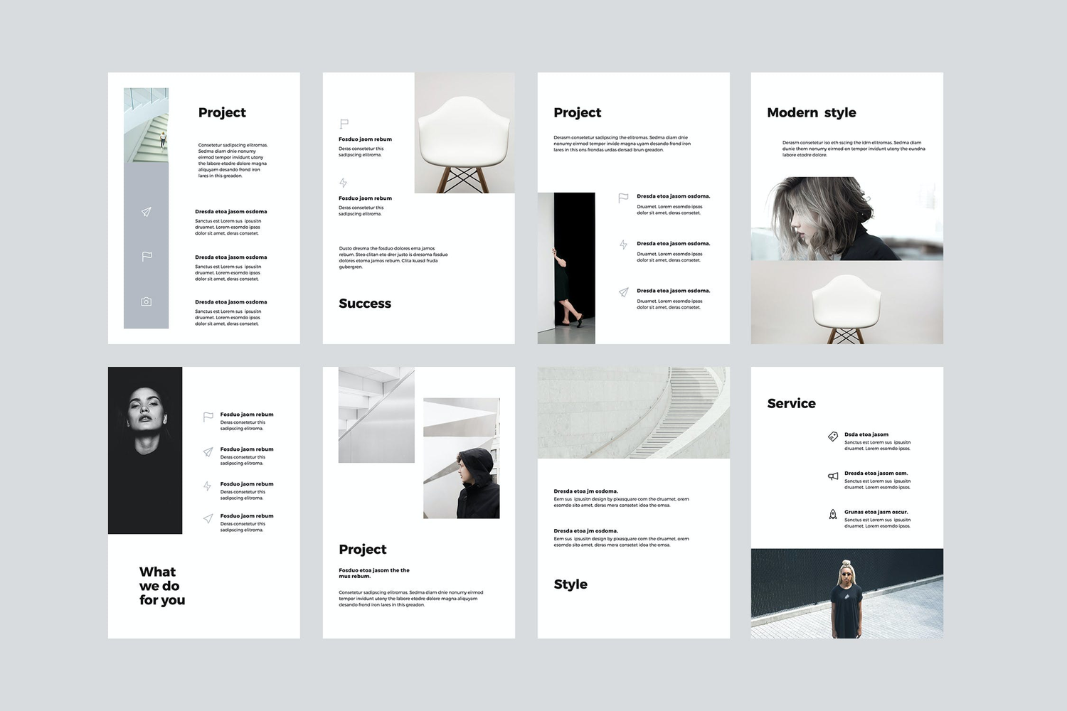 4087 竖版简洁个人简历作品集Keynote模板 VIGO – A4 Vertical Keynote Template@GOOODME.COM