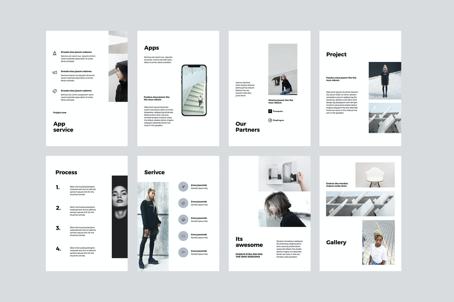 4087 竖版简洁个人简历作品集Keynote模板 VIGO – A4 Vertical Keynote Template@GOOODME.COM