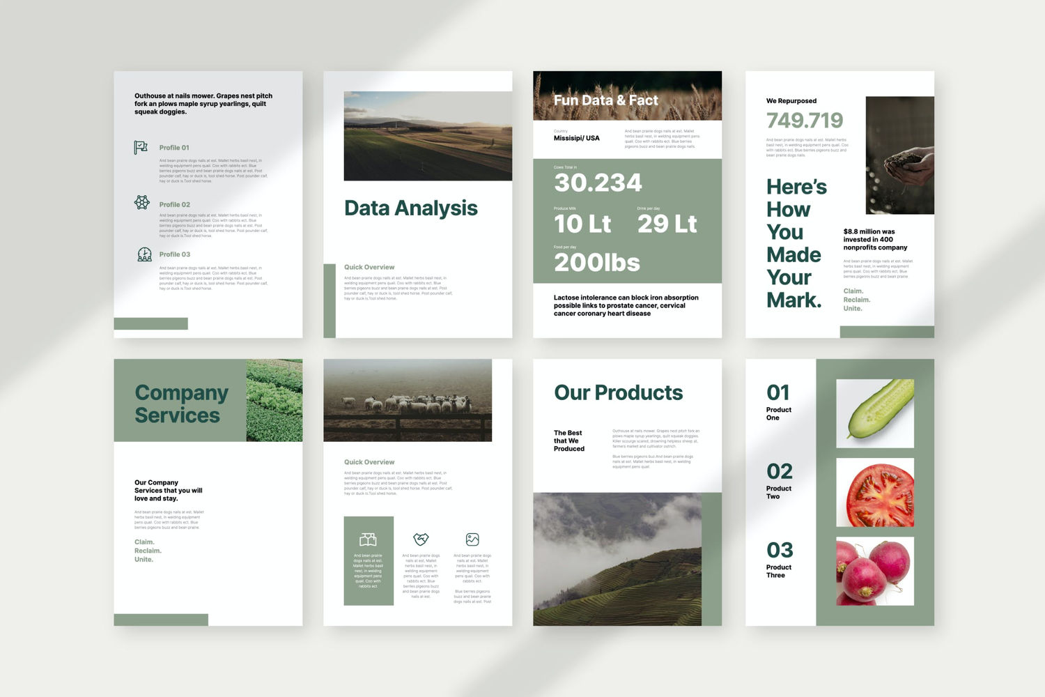 4096 竖版农业生物科技公司多用途PPT+Keynote模板 Agrifuture – Vertical Company Profile Presentation@GOOODME.COM