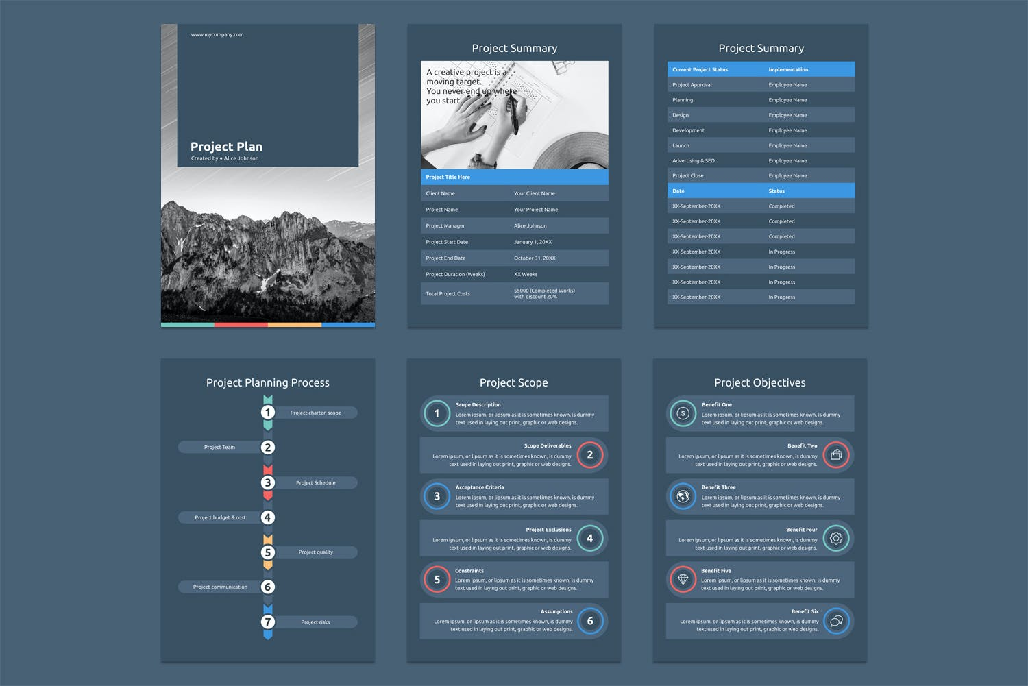 4099 竖版行业数据报告活动执行SOP表Keynote模板 Project Plan – A4 Vertical Keynote Template@GOOODME.COM