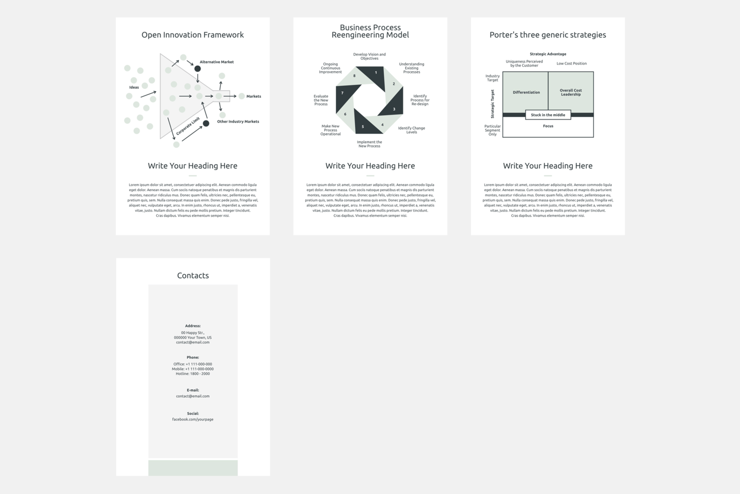 4101 竖版商业数据报表市场调查行业分析Keynote模板 Vertical Business Strategy Two Keynote Template@GOOODME.COM