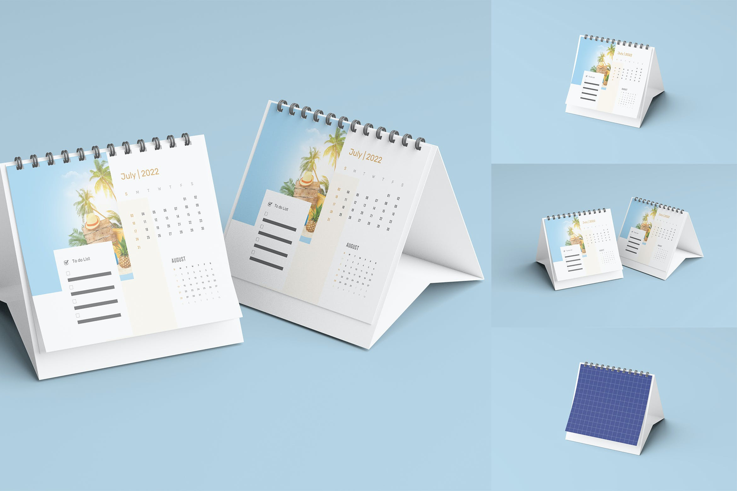 4215 2款桌面日历翻页台历设计PS样机 Desk Calendar Mockup 1@GOOODME.COM