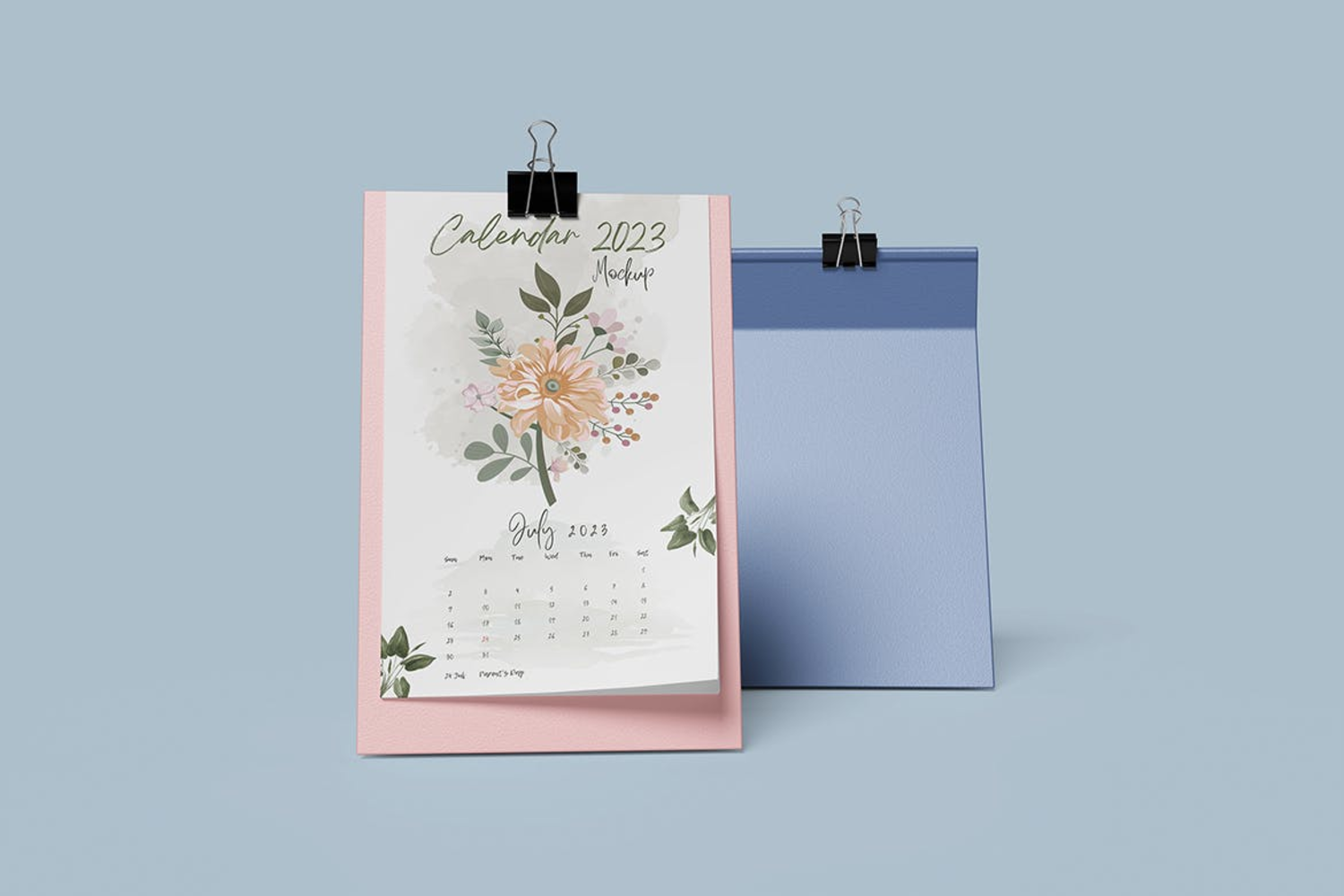 4217 4款竖版桌面日历翻页台历设计PS样机 Vertical Desk Calendar Mockup@GOOODME.COM