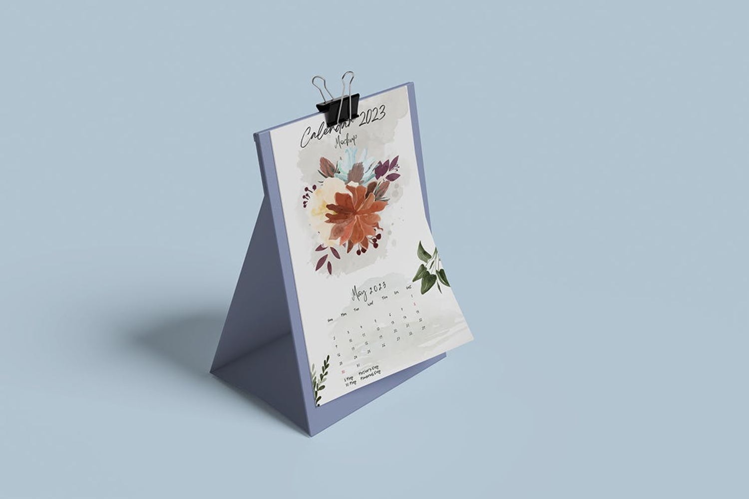 4217 4款竖版桌面日历翻页台历设计PS样机 Vertical Desk Calendar Mockup@GOOODME.COM