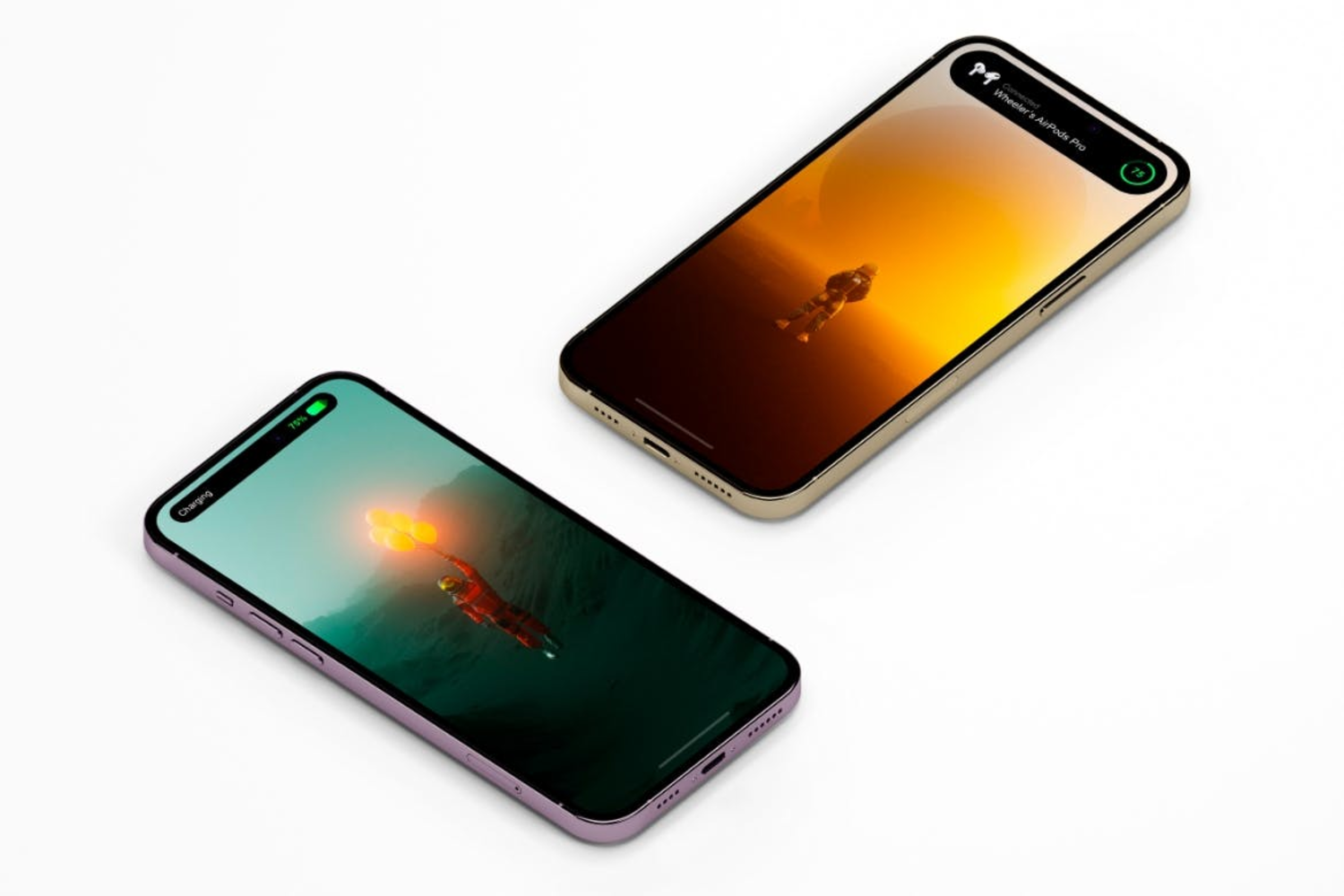 4233 苹果手机屏幕UI设计展示样机iPhone 14 Pro Mockup Set@GOOODME.COM