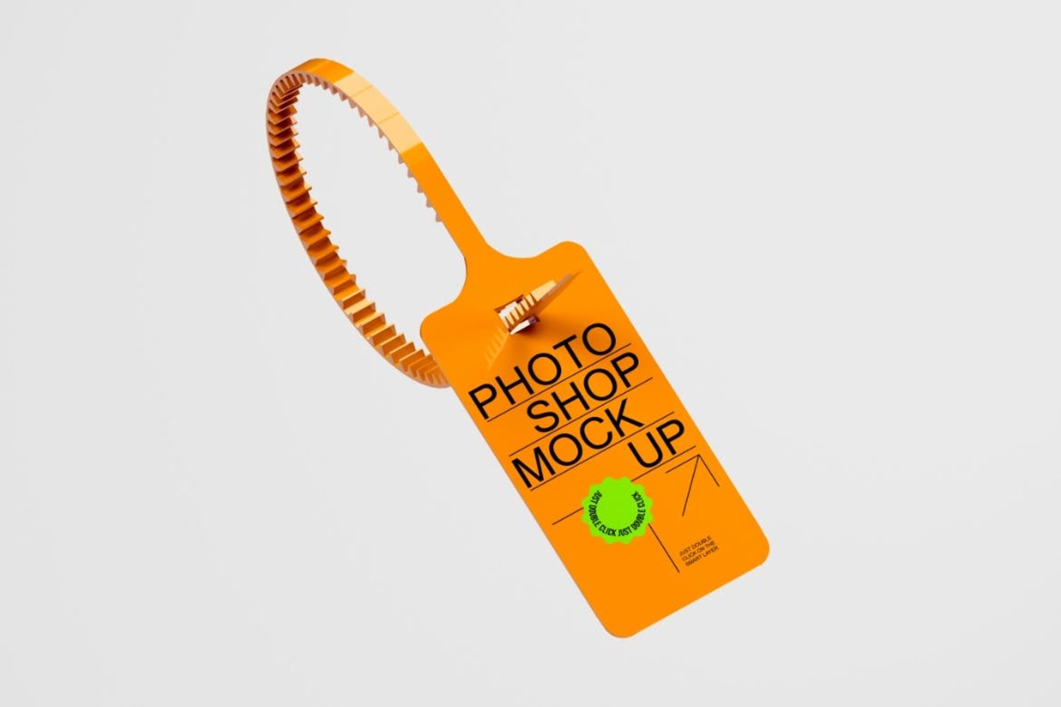 4245 5款质感极简亚克力服装产品塑料标签吊牌防盗签VI品牌设计展示PSD样机Plastic Tag Mockup Set@GOOODME.COM