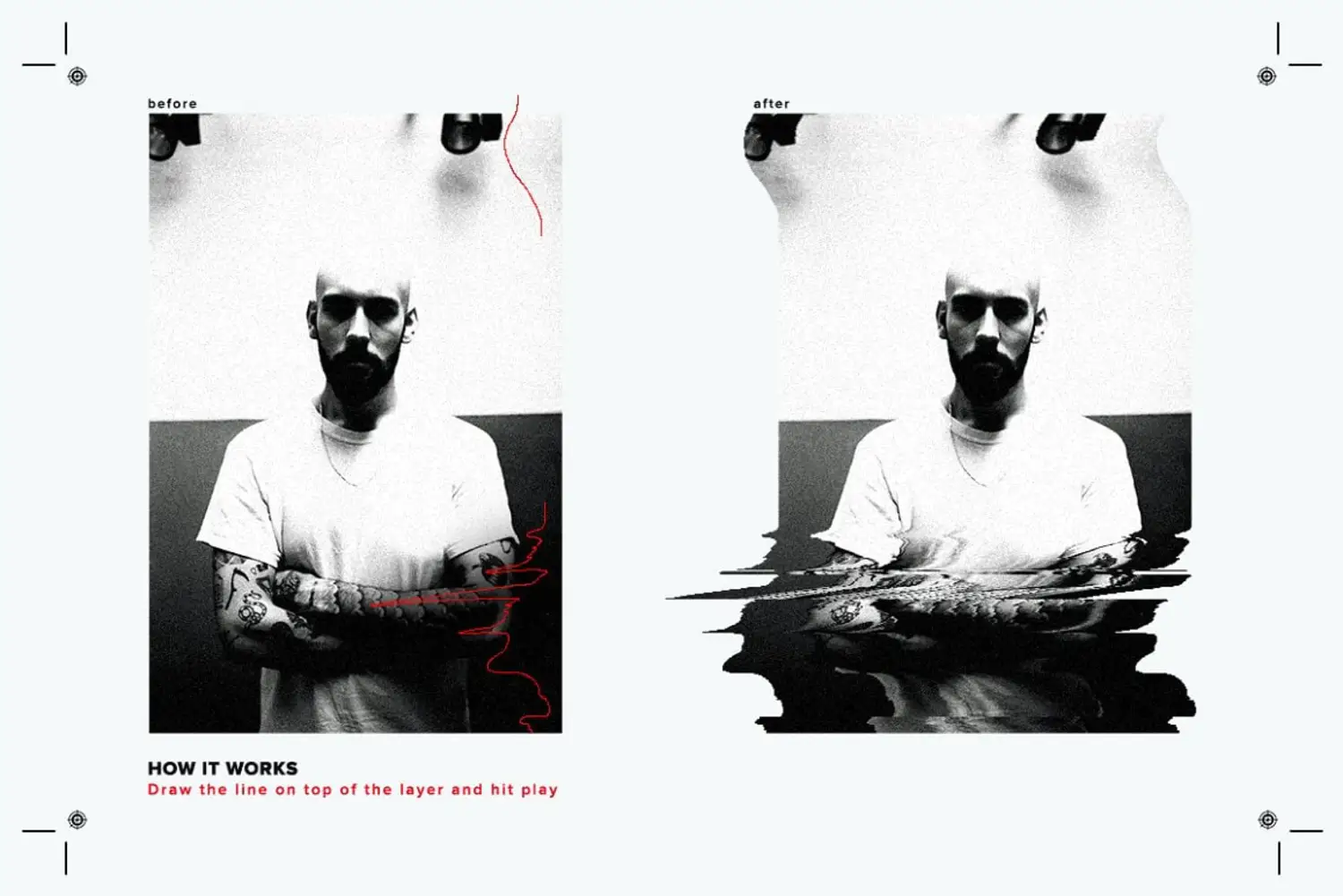 4274 80年代复古扭曲毛刺故障位移照片处理特效PS扩展插件设计素材 GhostScan – Photoshop Plugin@GOOODME.COM