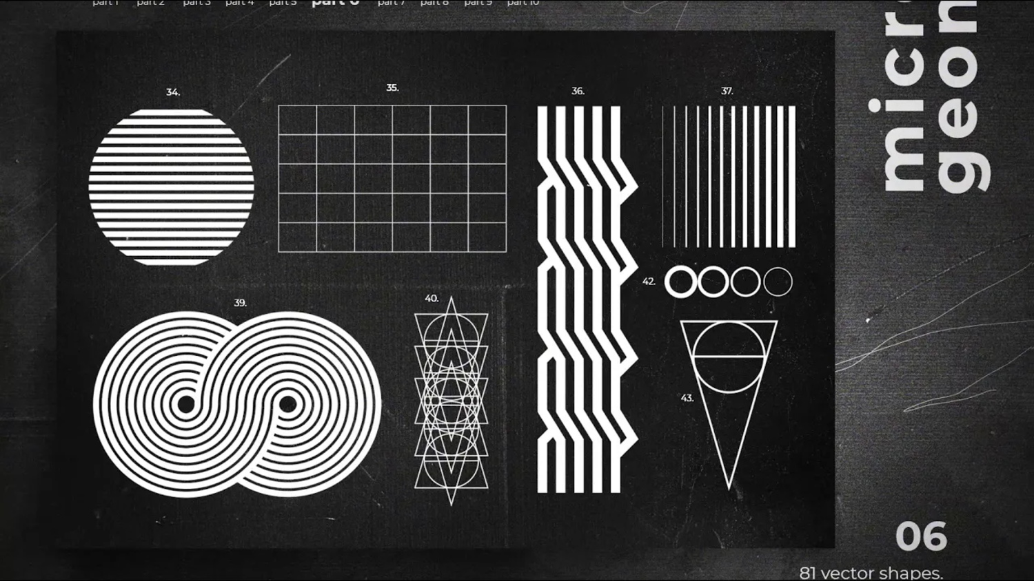 4288 未来抽象潮流科技线条几何海报设计装饰图形矢量素材合集 Shapes Backgrounds Textures@GOOODME.COM