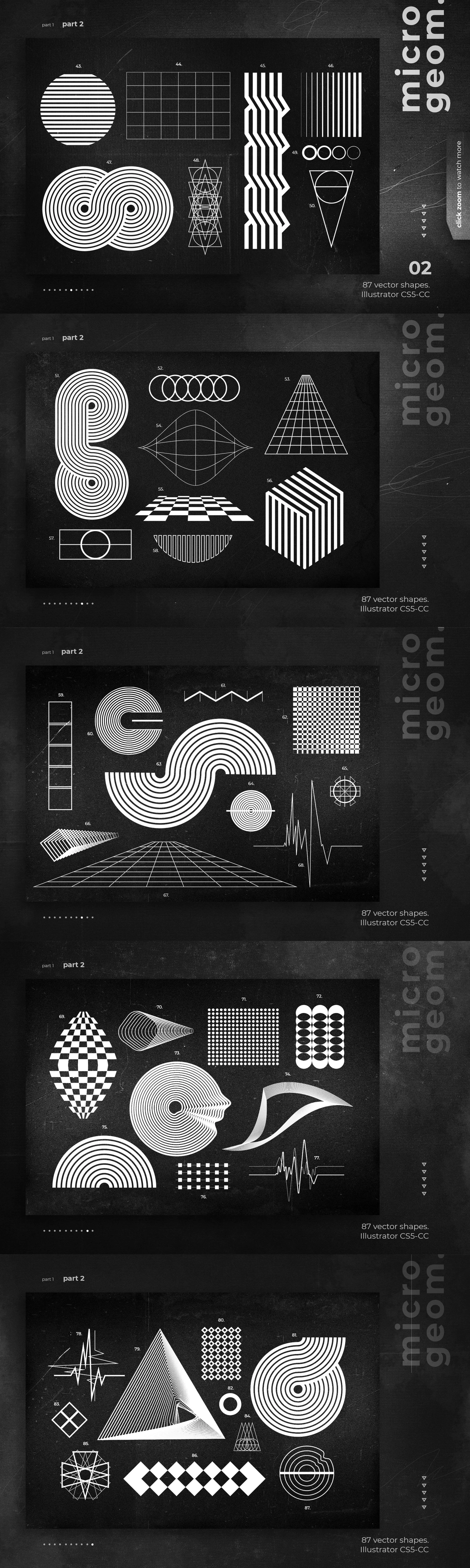 4288 未来抽象潮流科技线条几何海报设计装饰图形矢量素材合集 Shapes Backgrounds Textures@GOOODME.COM