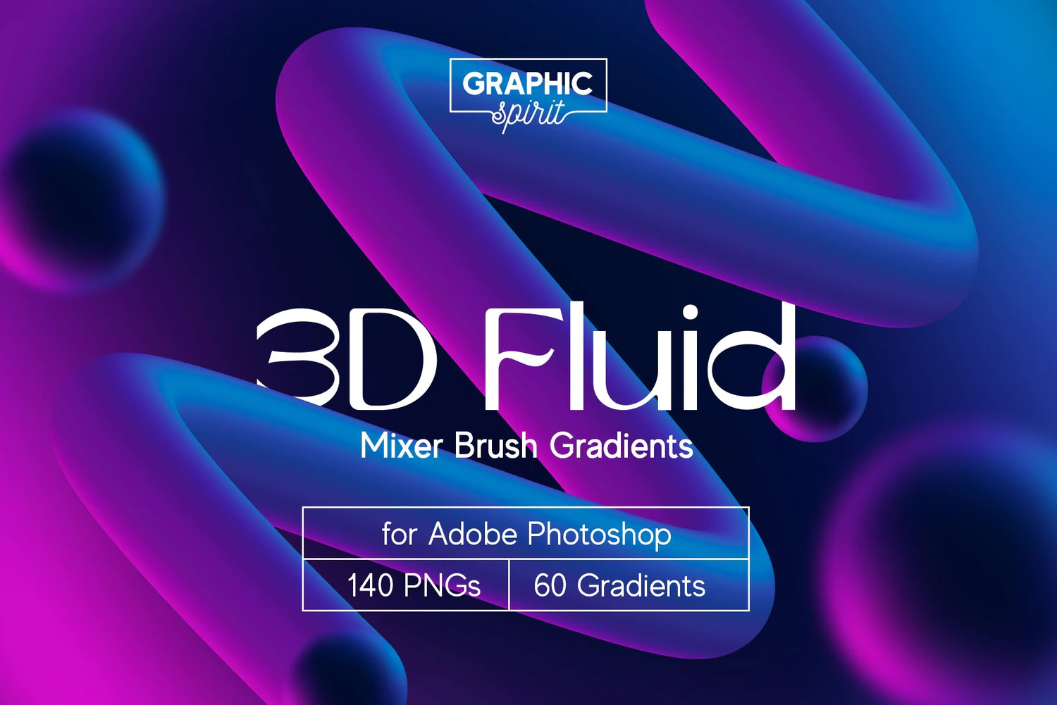 4296 潮流炫彩渐变科技背景图片抽象创意3D图形ps设计素材套装 3D Fluid Mixer Brush Gradients@GOOODME.COM