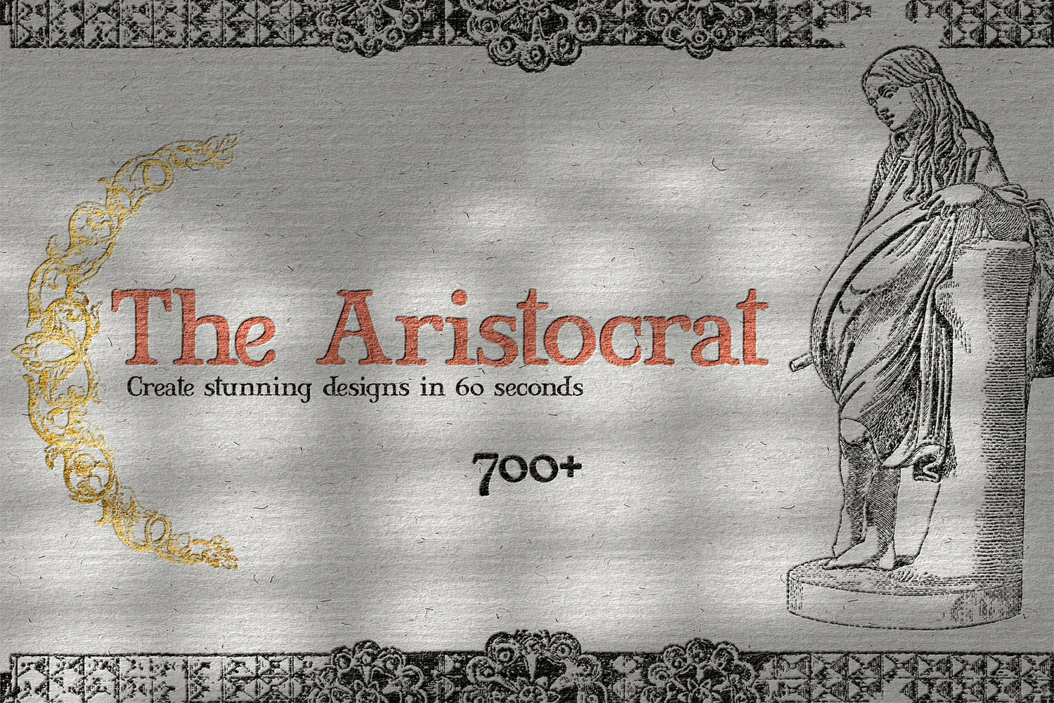4304 700+复古暗黑西方宫廷中世纪贵族人物植物PNG免抠插画图形设计套件The Aristocrat 700+ PNG Collection@GOOODME.COM