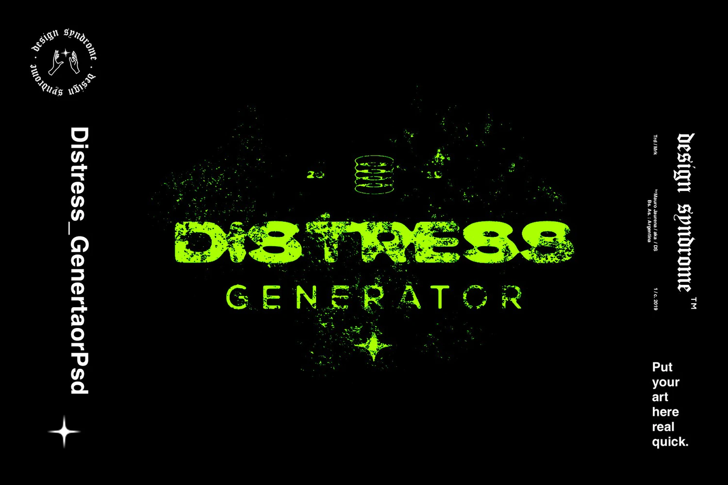 4324 潮流复古做旧磨损飞溅文字PS样式模板 Distress Generator@GOOODME.COM