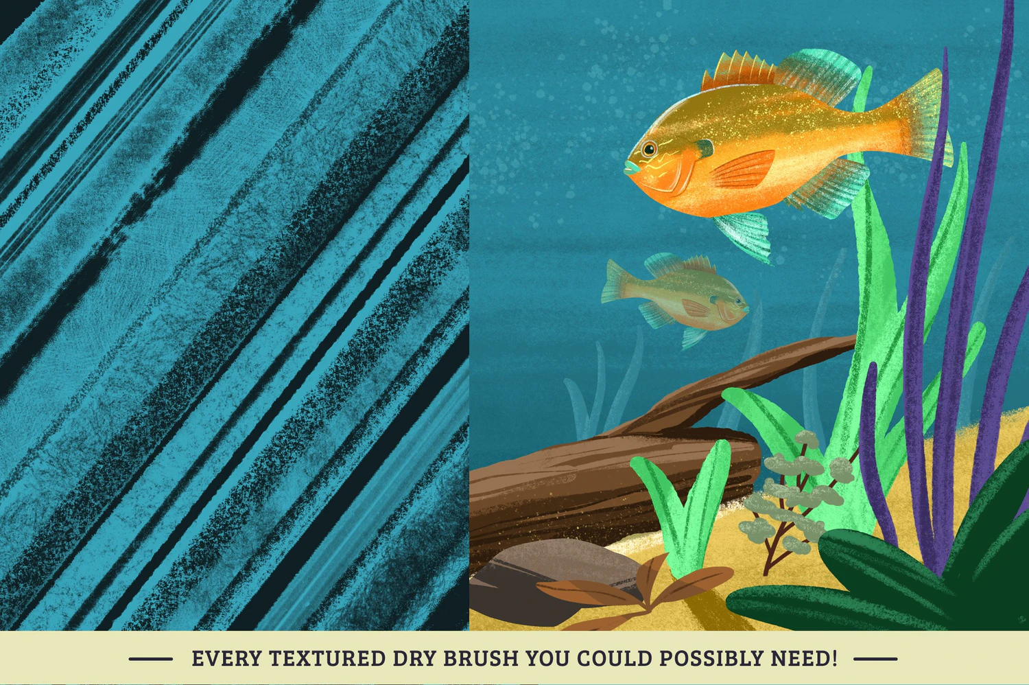 4330 30款粗糙蜡笔木炭笔干画笔艺术绘画效果iPad Procreate笔刷设计素材 Dry Texture Brushes for Procreate@GOOODME.COM