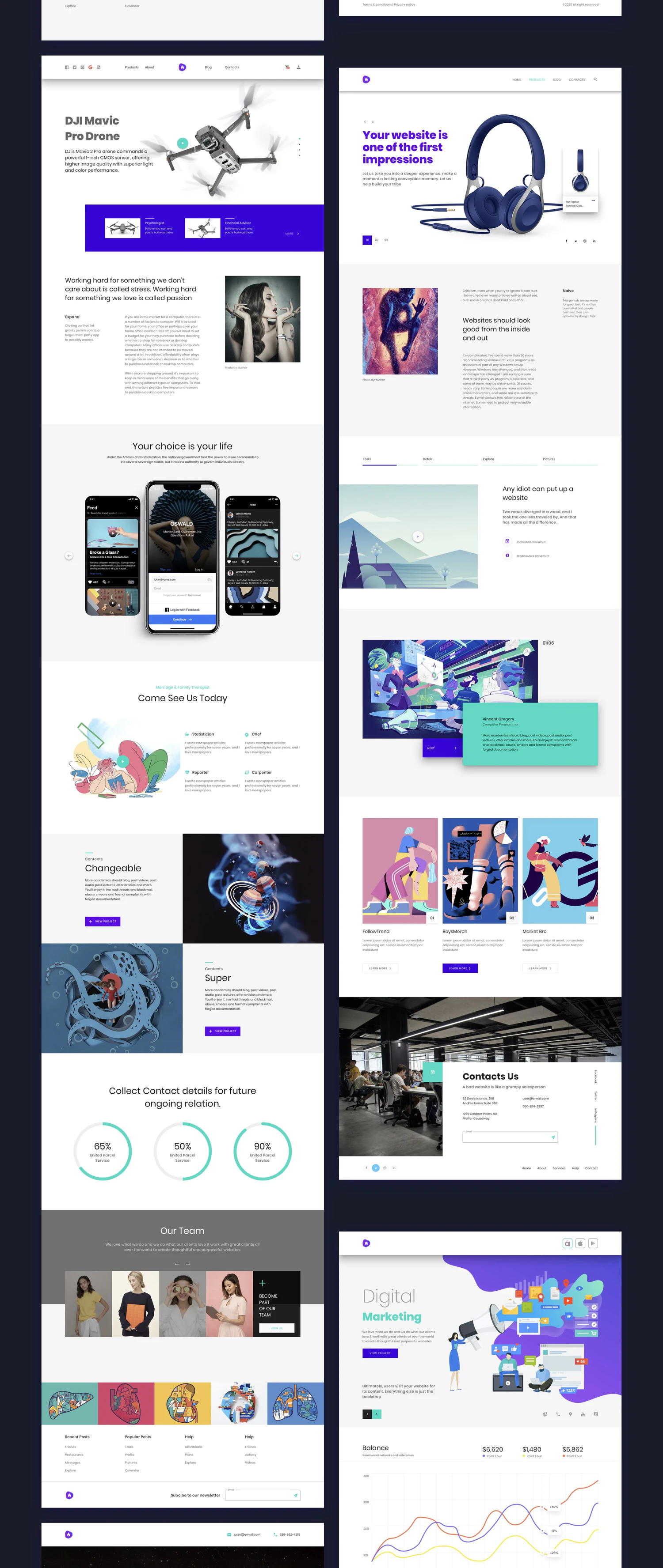 4356 数字艺术NFT平台官网UI设计多功能模板 Ataman Web UI Kit Templates For Website  V1 0@GOOODME.COM