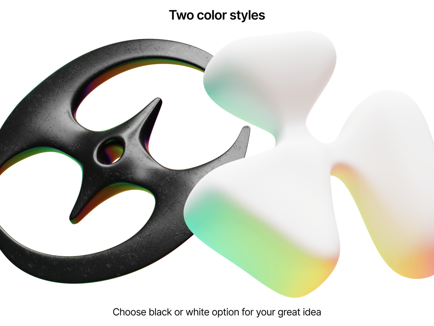 4377 重金属风Y2K主题抽象图形元素3D Blender模型素材包 3D Y2K Icons@GOOODME.COM
