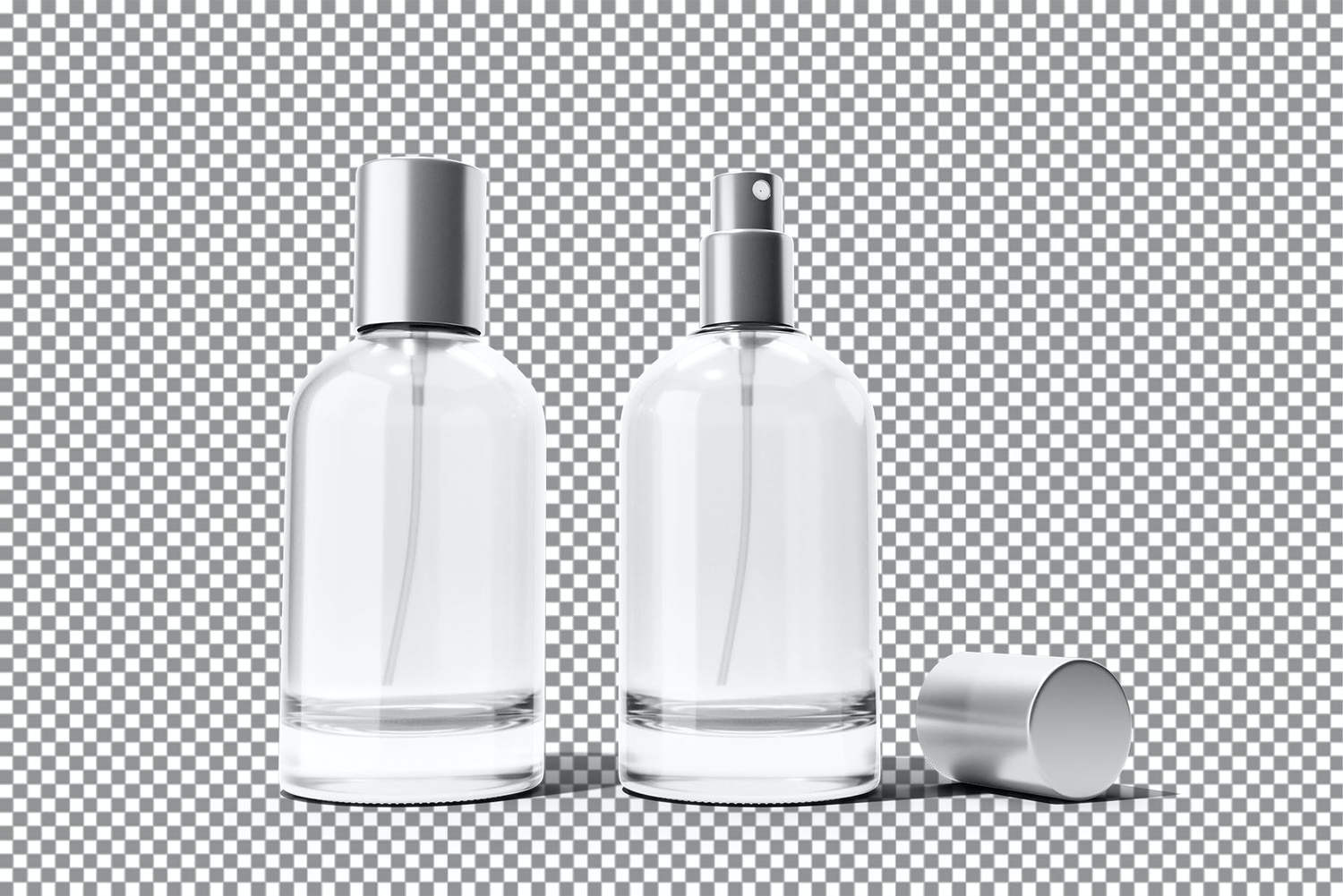 4516 4款香水喷雾瓶透明塑料玻璃瓶包装PS样机 50ml Perfume Bottle Mockup Vol@GOOODME.COM.2
