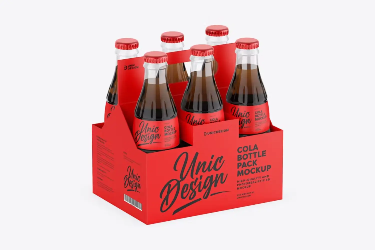 4528 手提可乐玻璃瓶包装样机 Cola Bottle Pack Mockup@GOOODME.COM