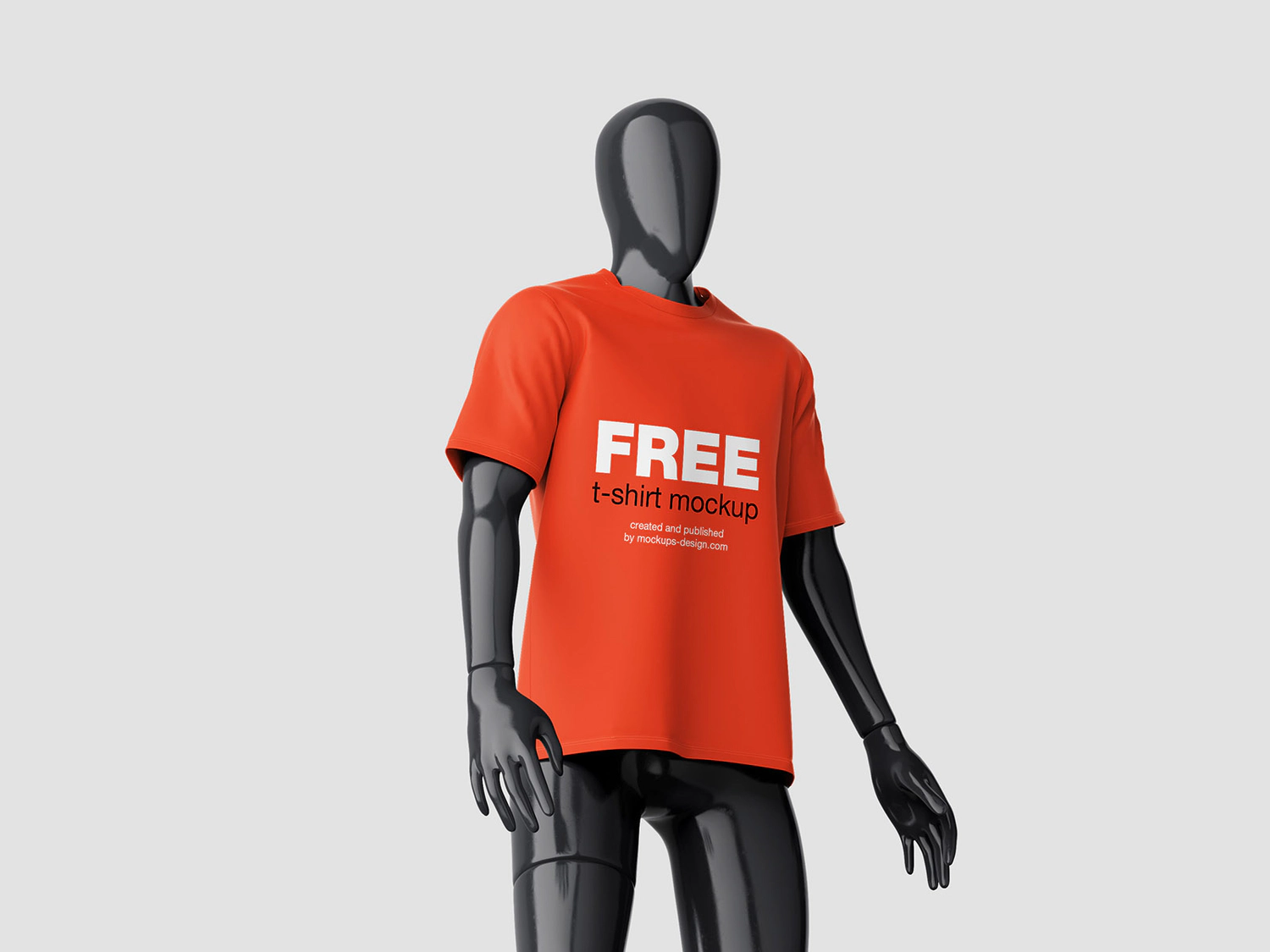 4535 3款可商用带模特T恤设计展示PS样机 t-shirt mockup on mannequin@GOOODME.COM