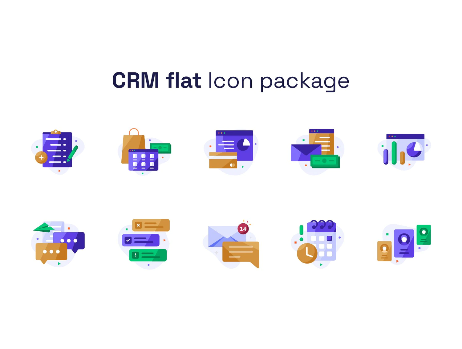 4578 现代商业办公场景人物插画矢量源文件CRM & Office SVG package@GOOODME.COM