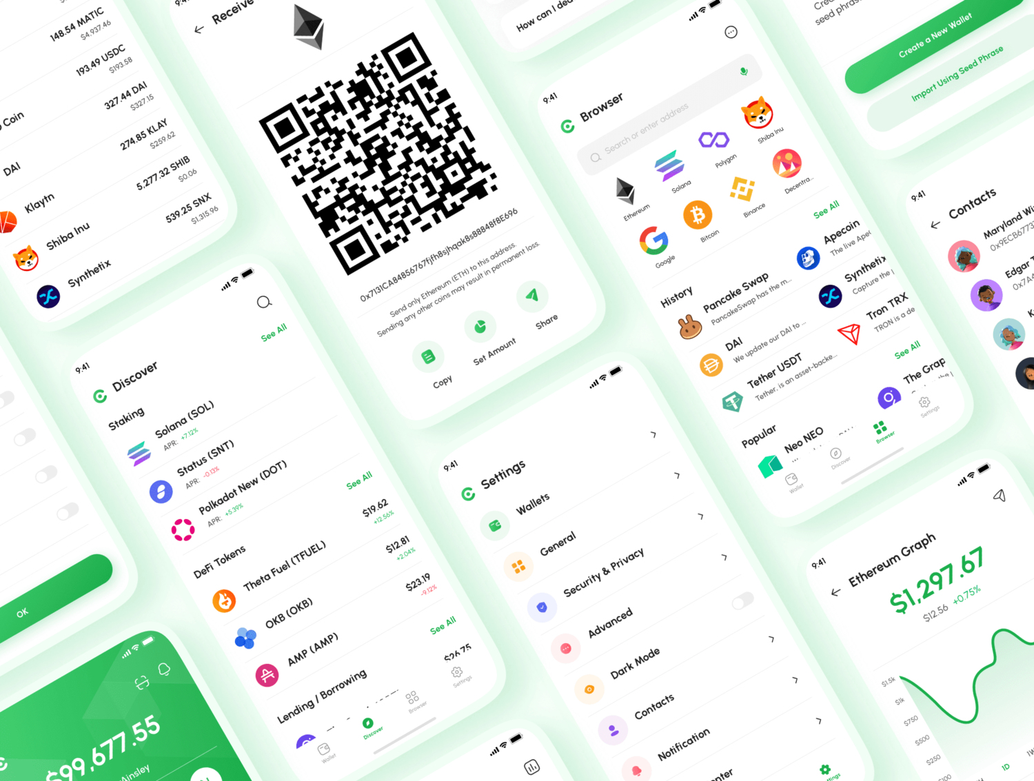 4581 数字货币加密钱包App应用程序UI界面设计Fig模板  Crista – Crypto Wallet App UI Kit@GOOODME.COM