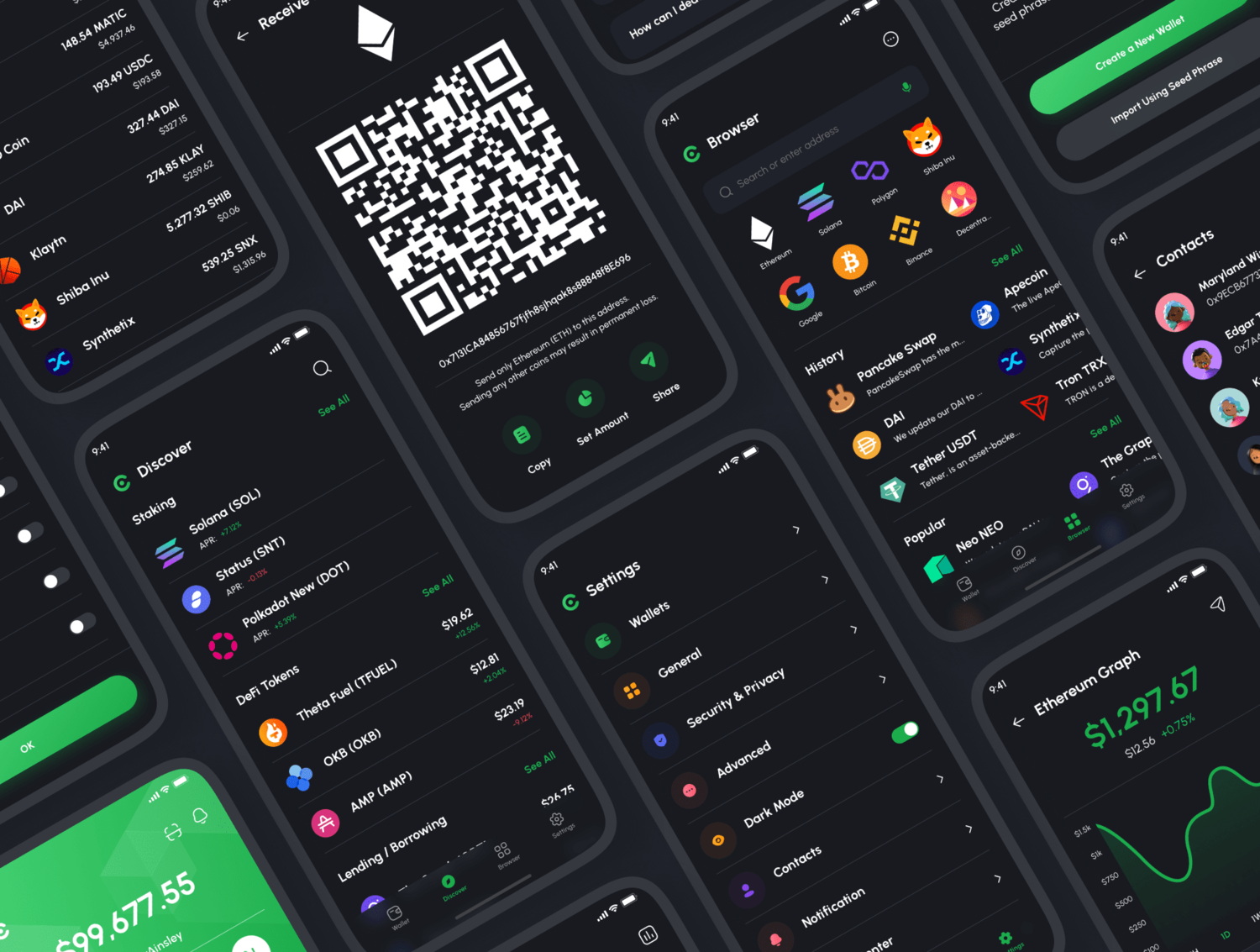 4581 数字货币加密钱包App应用程序UI界面设计Fig模板  Crista – Crypto Wallet App UI Kit@GOOODME.COM