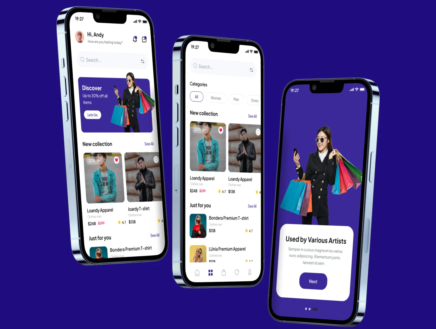 4582 时尚购物在线商城APP设计UI套件FIG模板 Ananta – E Commerce App UI Kits@GOOODME.COM