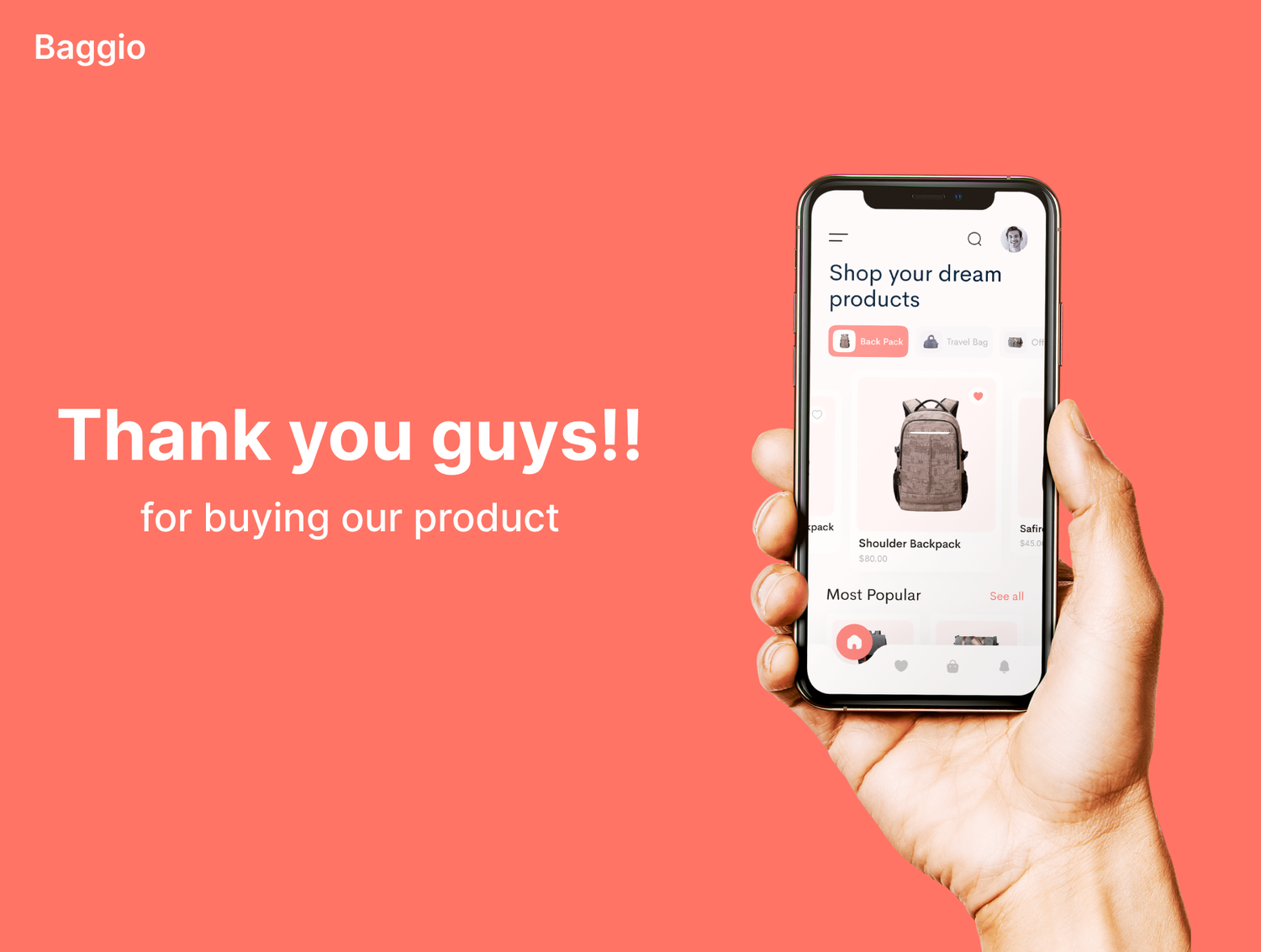4590 服饰箱包在线购物商城UI设计套件Fig模板 Baggio – Bag Store App UI Kit@GOOODME.COM