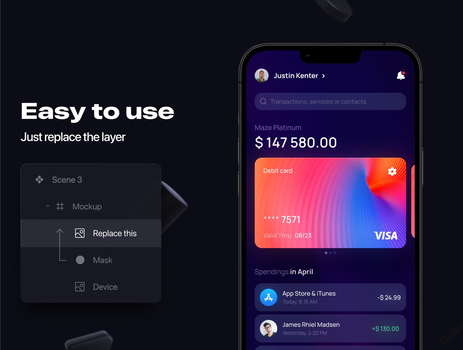 4609 8款高级质感苹果iPhone 13 Pro Max手机屏幕演示样机模板 8 Custom mockups@GOOODME.COM