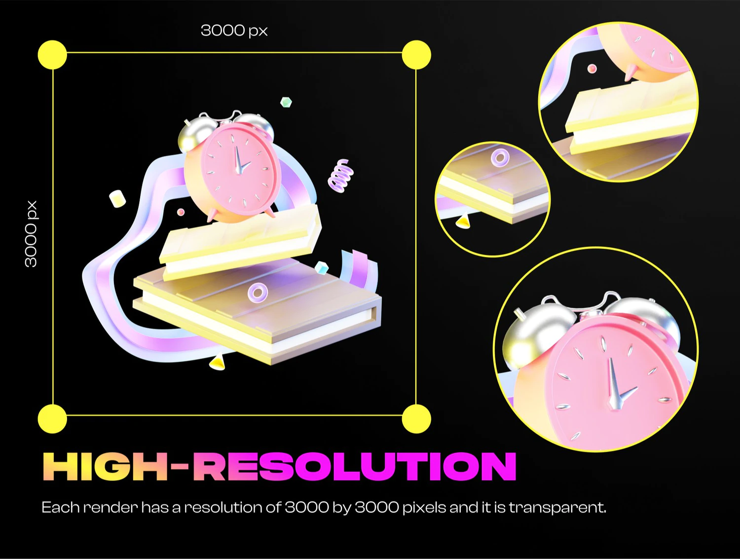 4611 10款多配色3D立体科幻数码科技手绘板设计插图Blend模型插画png免抠图片 3D Illustrations V2.0@GOOODME.COM