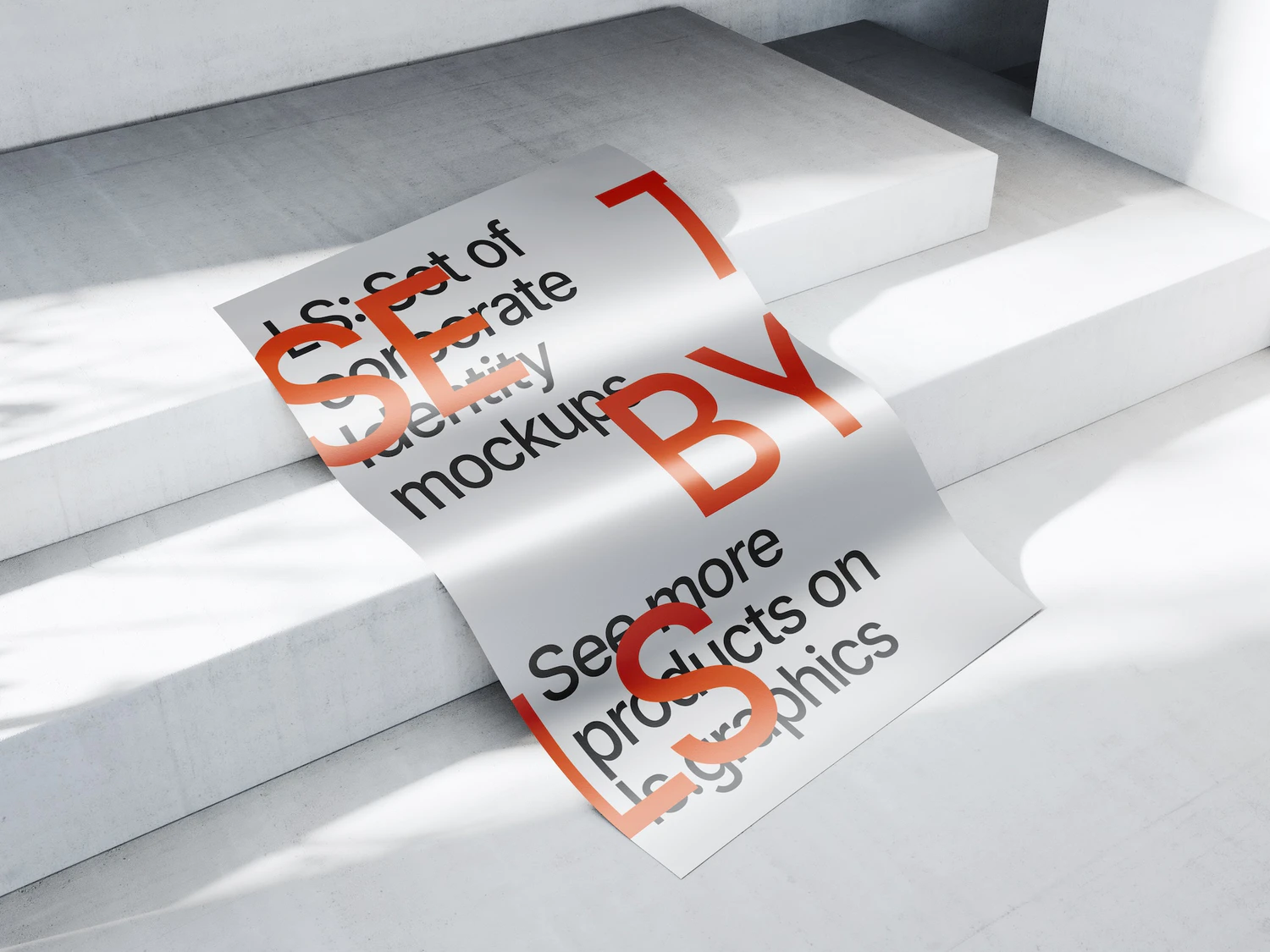 4620 21款高级极简金属纸张质感扭曲单页海报设计作品贴图PS样机素材展示效果模板套装Metallic_Paper_Mockups@GOOODME.COM