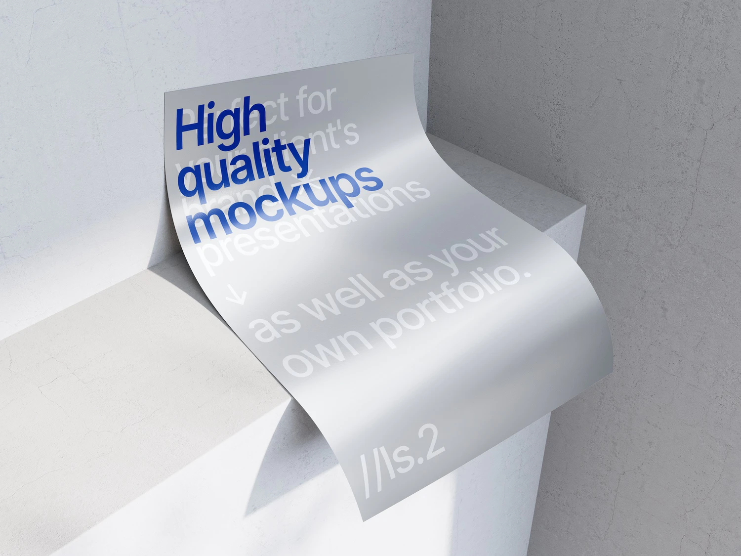 4620 21款高级极简金属纸张质感扭曲单页海报设计作品贴图PS样机素材展示效果模板套装Metallic_Paper_Mockups@GOOODME.COM