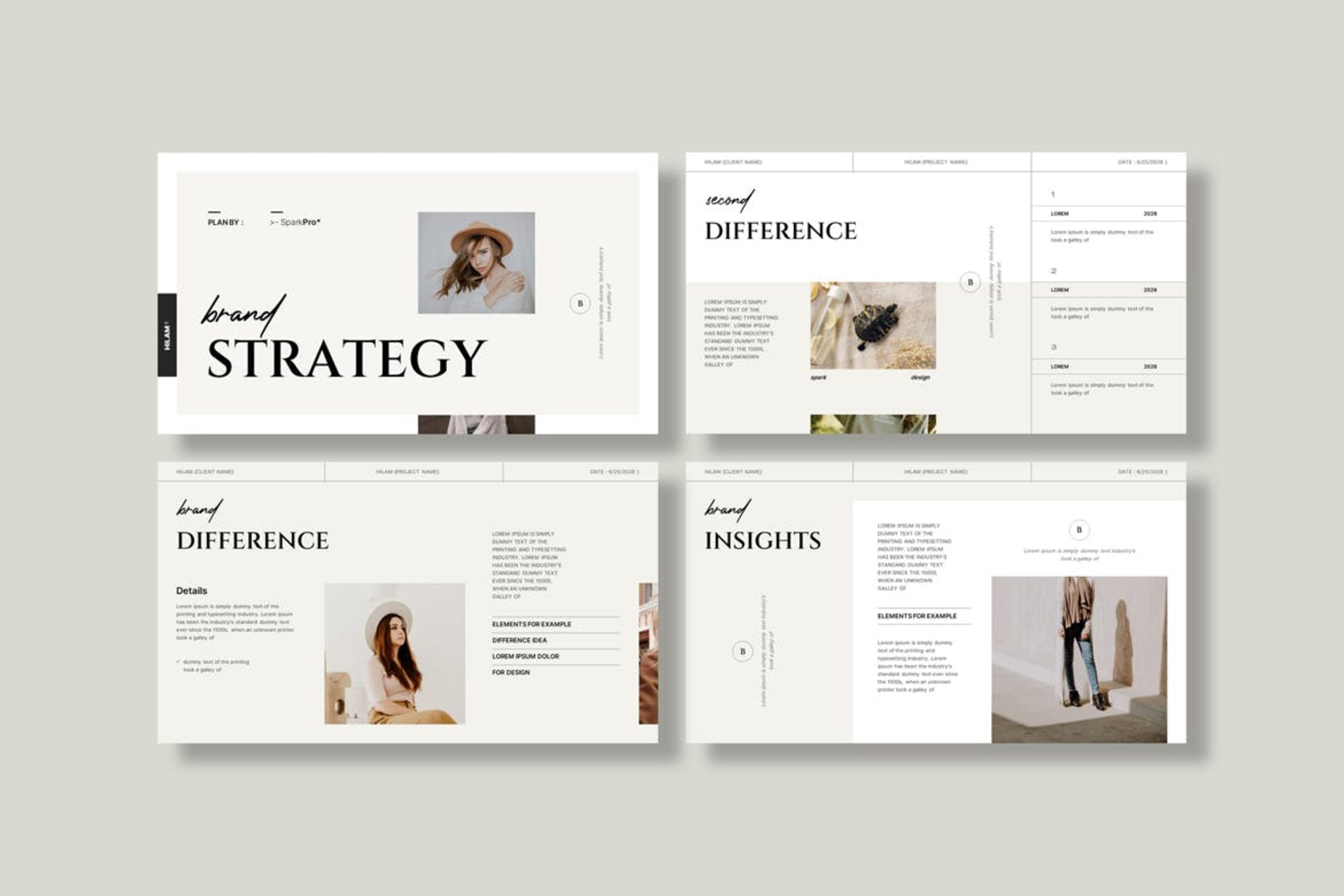 4669 简洁优雅品牌战略计划发展规划排版PPT+Keynote模版 Brand Strategy Template@GOOODME.COM