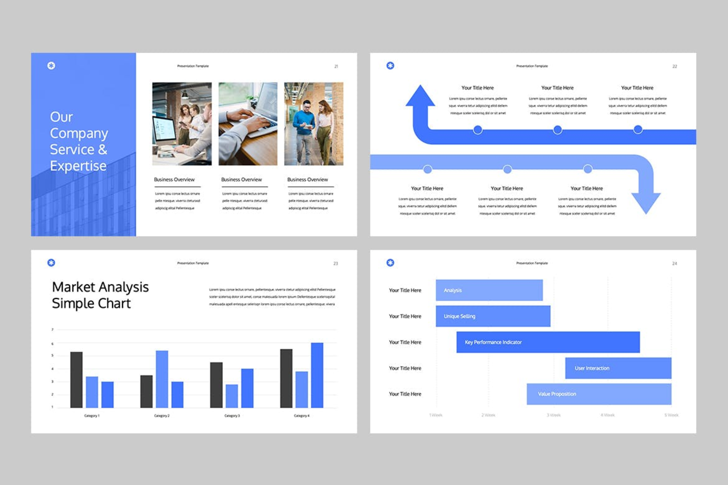 4676 商务蓝色简洁企业介绍市场调研数据分析报告PPT模版 Business Proposal Powerpoint@GOOODME.COM