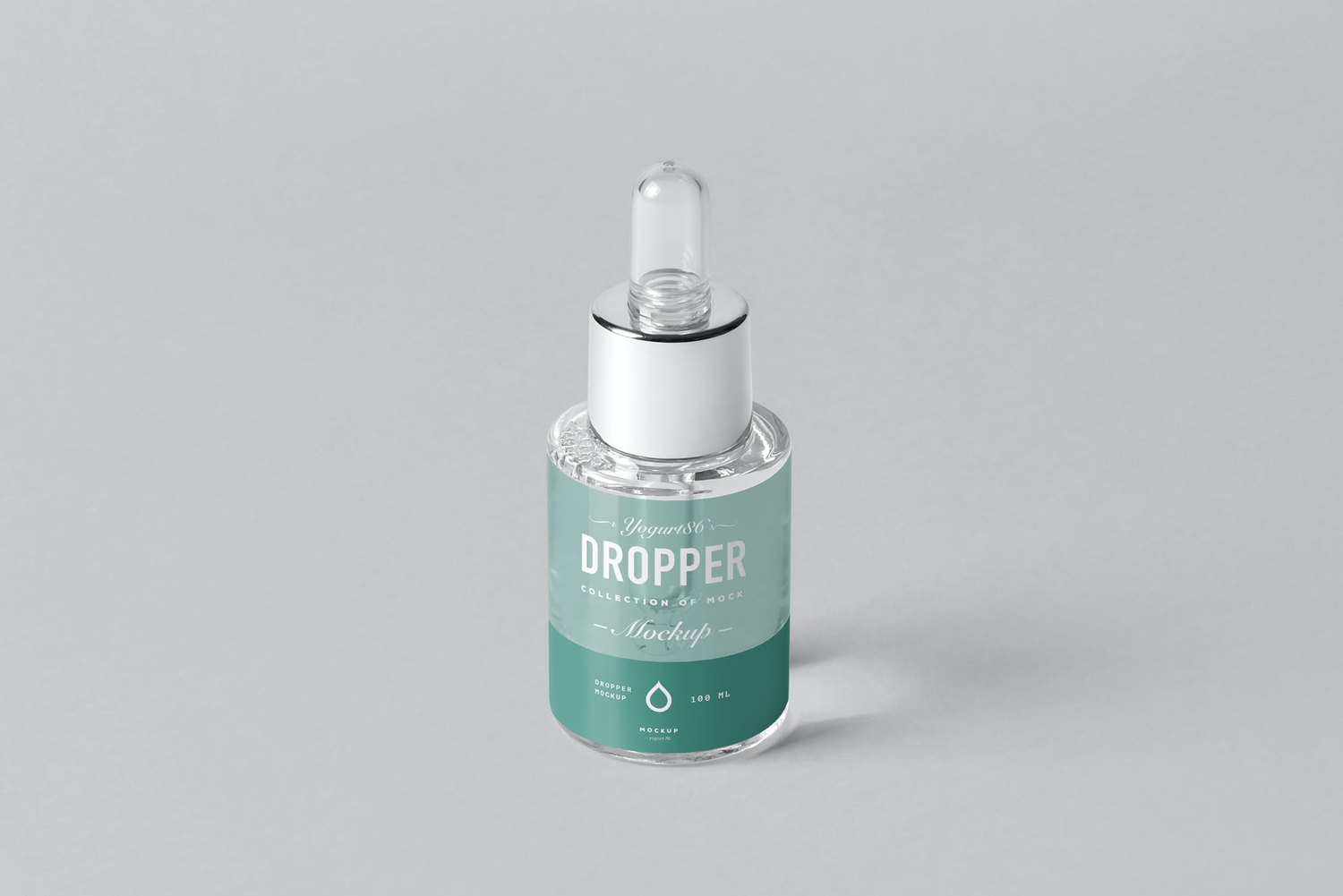 4686 3款玻璃透明精油包装瓶滴管瓶设计PS样机 Dropper Bottle Mock-up 3@GOOODME.COM