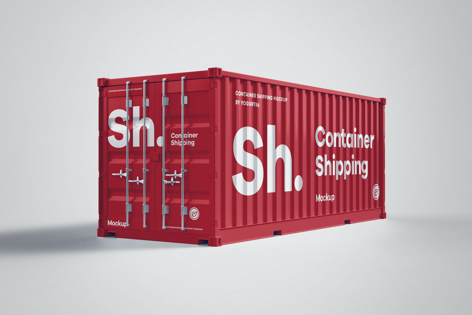 4688 6款创意集装箱移动房线下路演品牌设计贴图ps样机素材展示效果图 Shipping Container Mock-up@GOOODME.COM