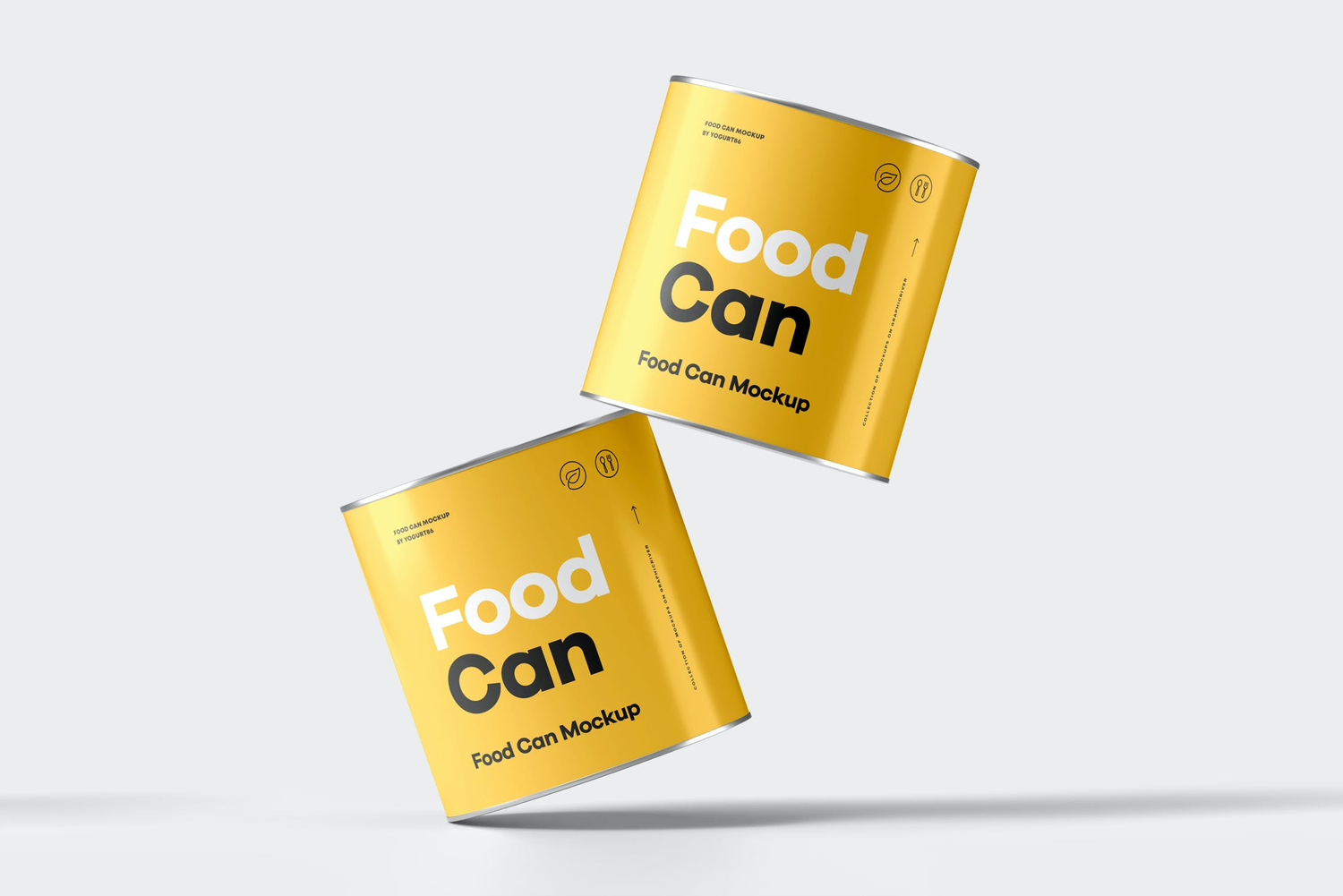 4694 6款圆形易拉罐头食品包装设计贴图ps样机素材多角度展示效果图 Food Can Mock-up@GOOODME.COM