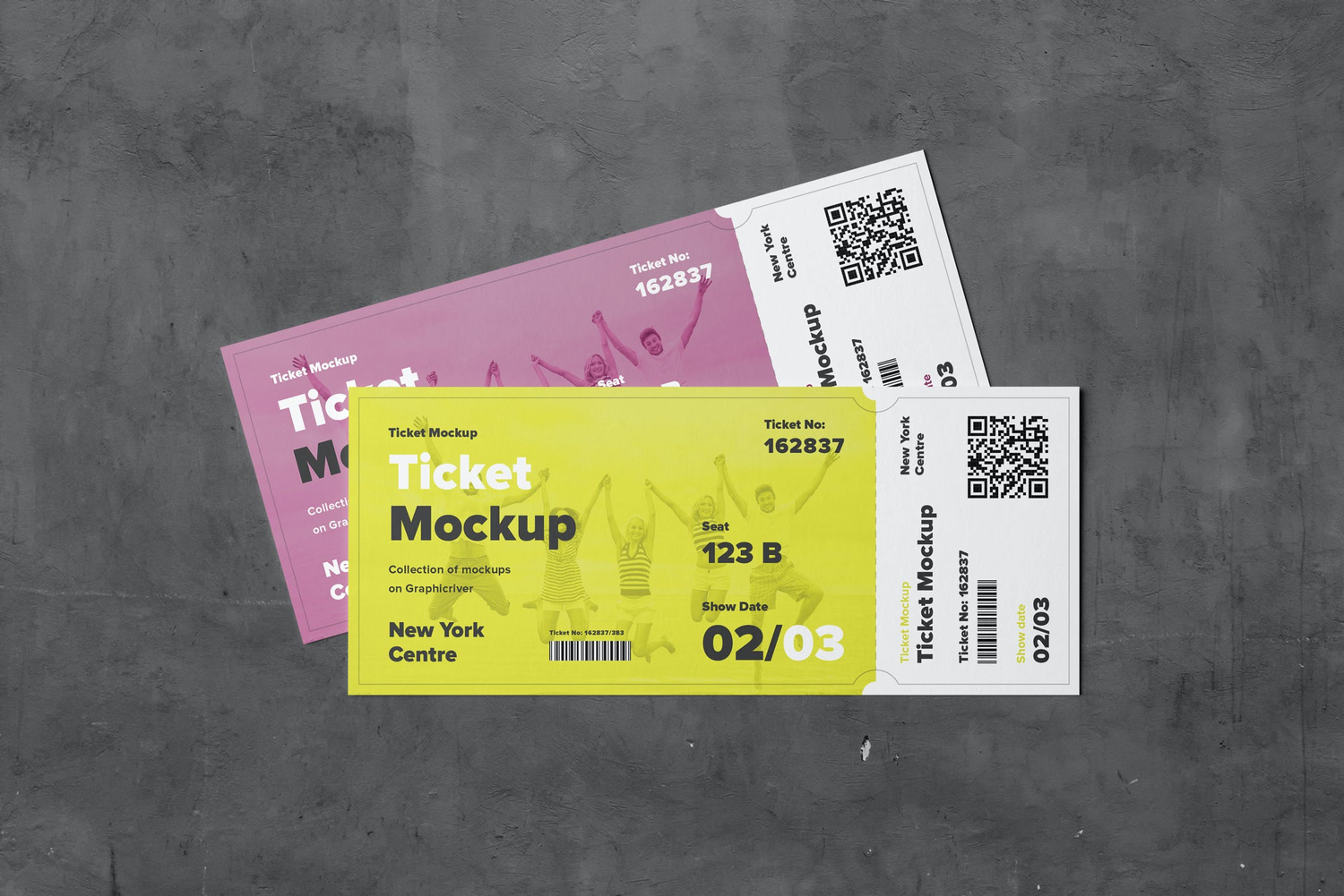 4696 7款门票入场券票券优惠券设计作品贴图ps样机素材设计模板 Ticket Mock-up@GOOODME.COM