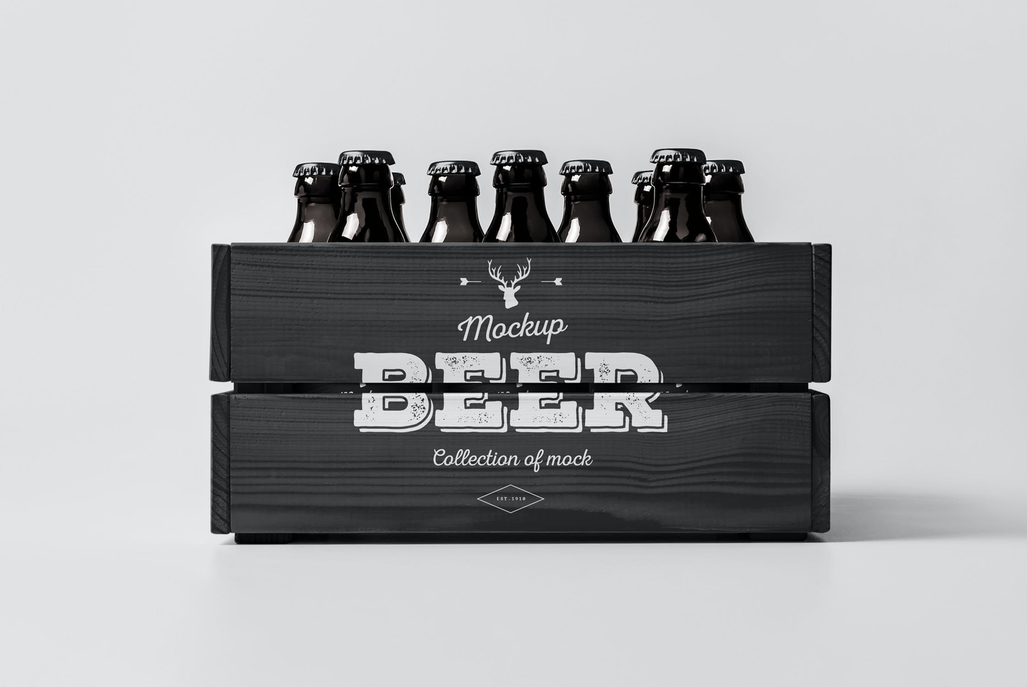 4698 7款啤酒瓶箱装包装设计PS样机 Beer Mock-up 2@GOOODME.COM