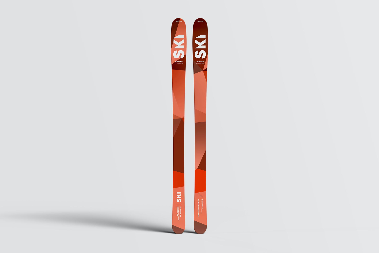 4705 8款极限运动双板滑雪板印花图案设计贴图ps样机素材展示效果图 Skis Mockup@GOOODME.COM